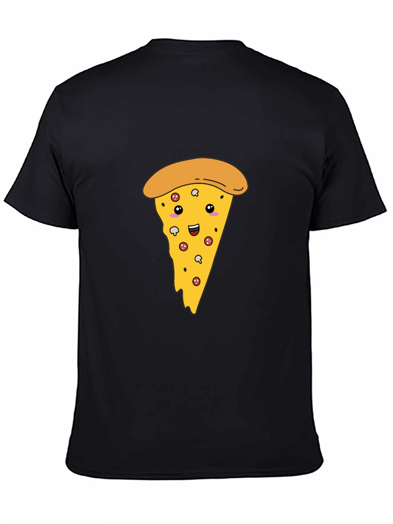 Pizza Slice Graphic Tee - Unisex Black T-Shirt