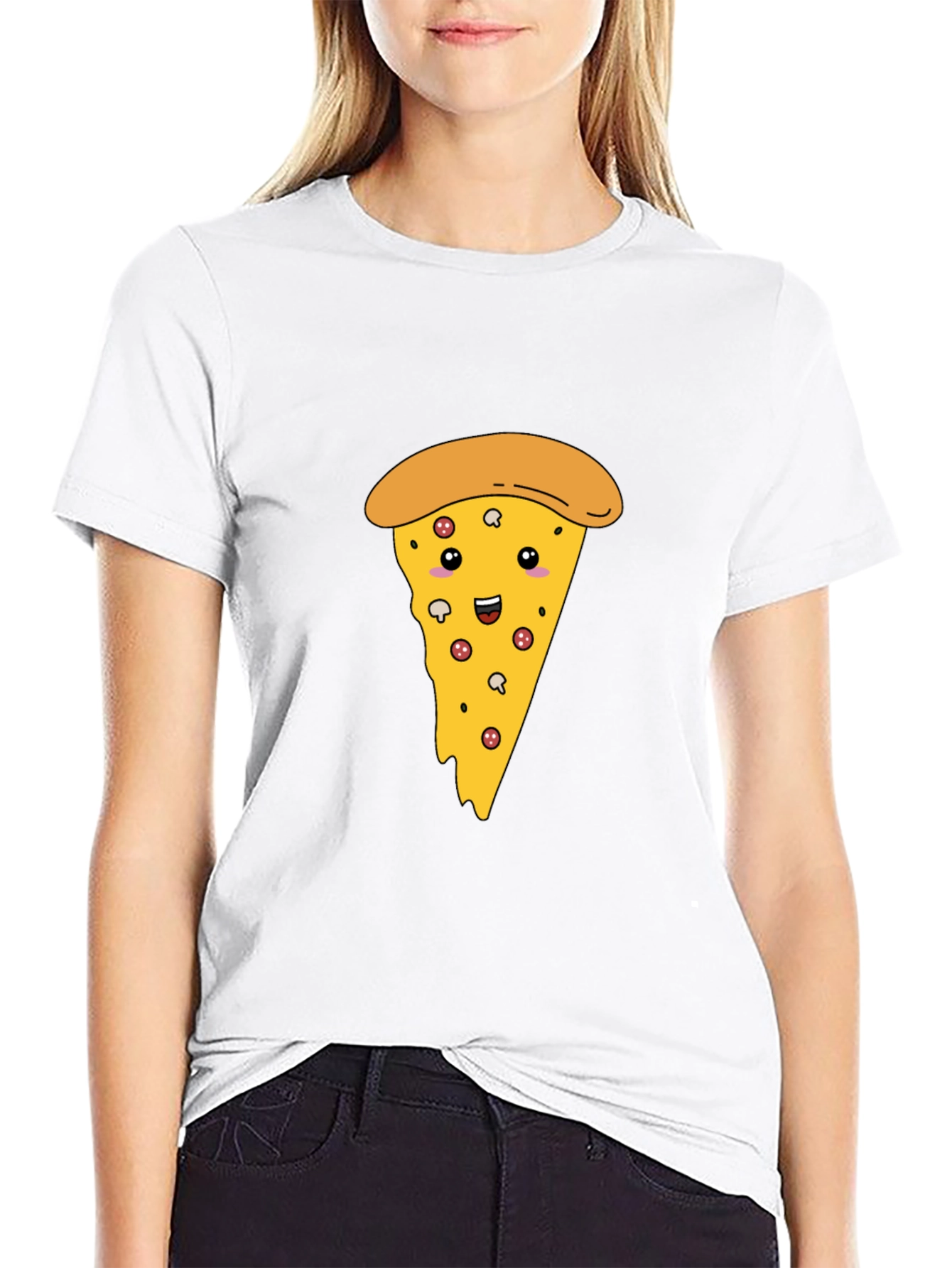 Pizza Slice Graphic Tee - Unisex Black T-Shirt
