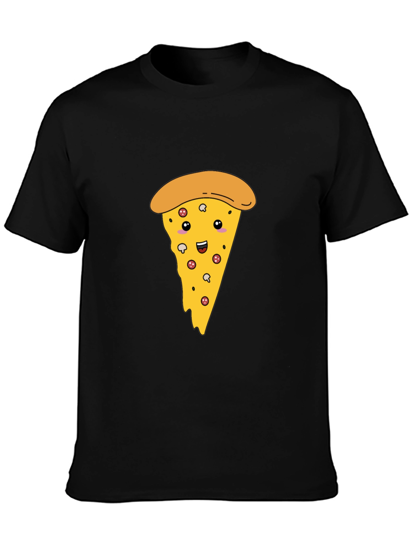 Pizza Slice Graphic Tee - Unisex Black T-Shirt