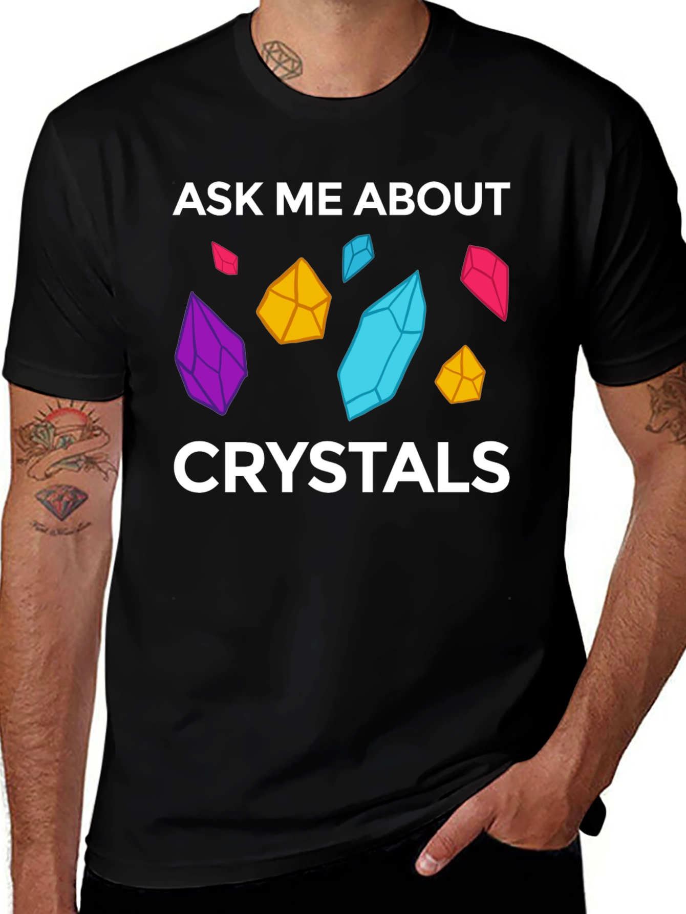 Ask Me About Crystals Graphic T-Shirt