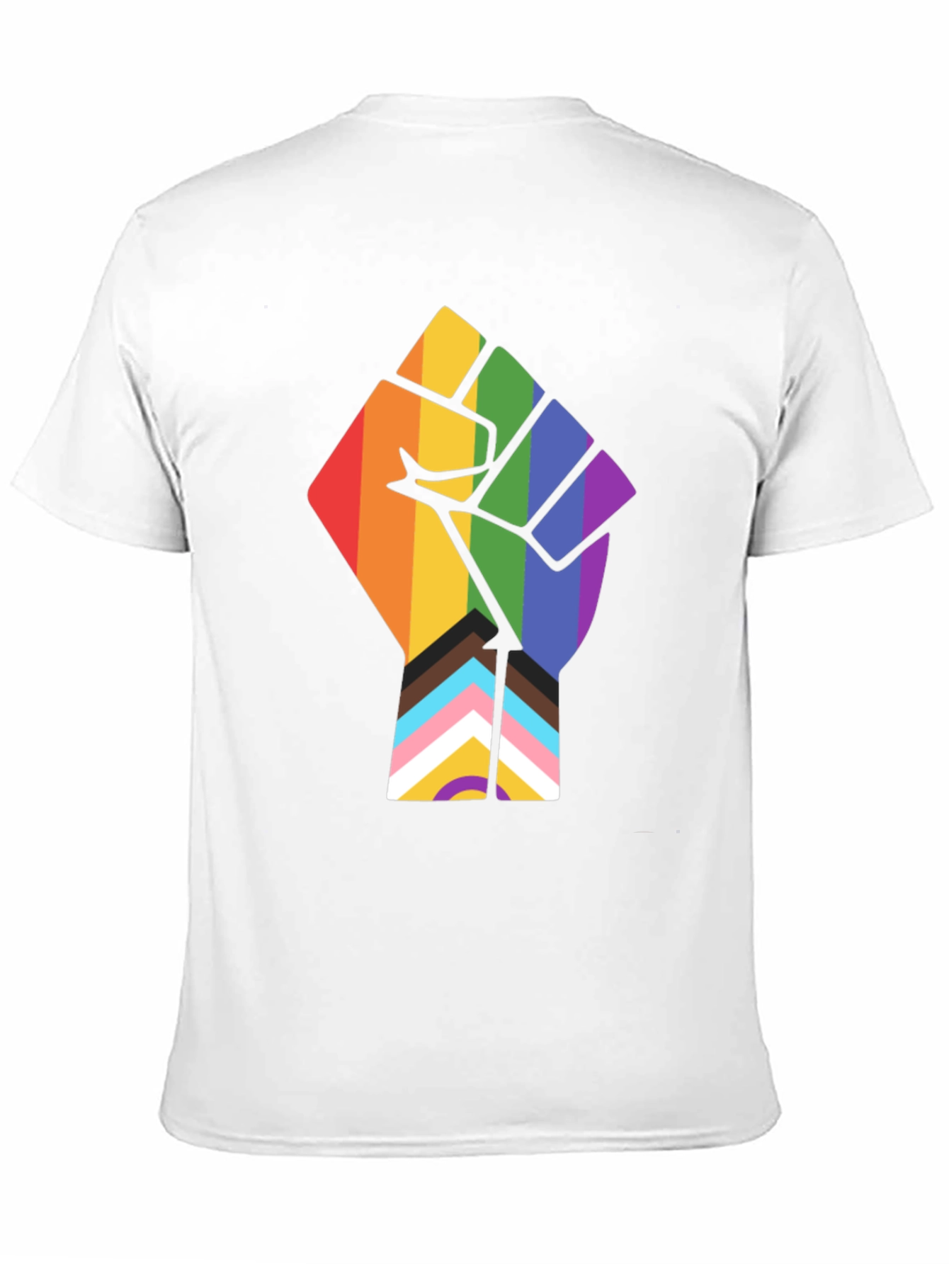Pride Fist Graphic Tee - Black Cotton T-Shirt