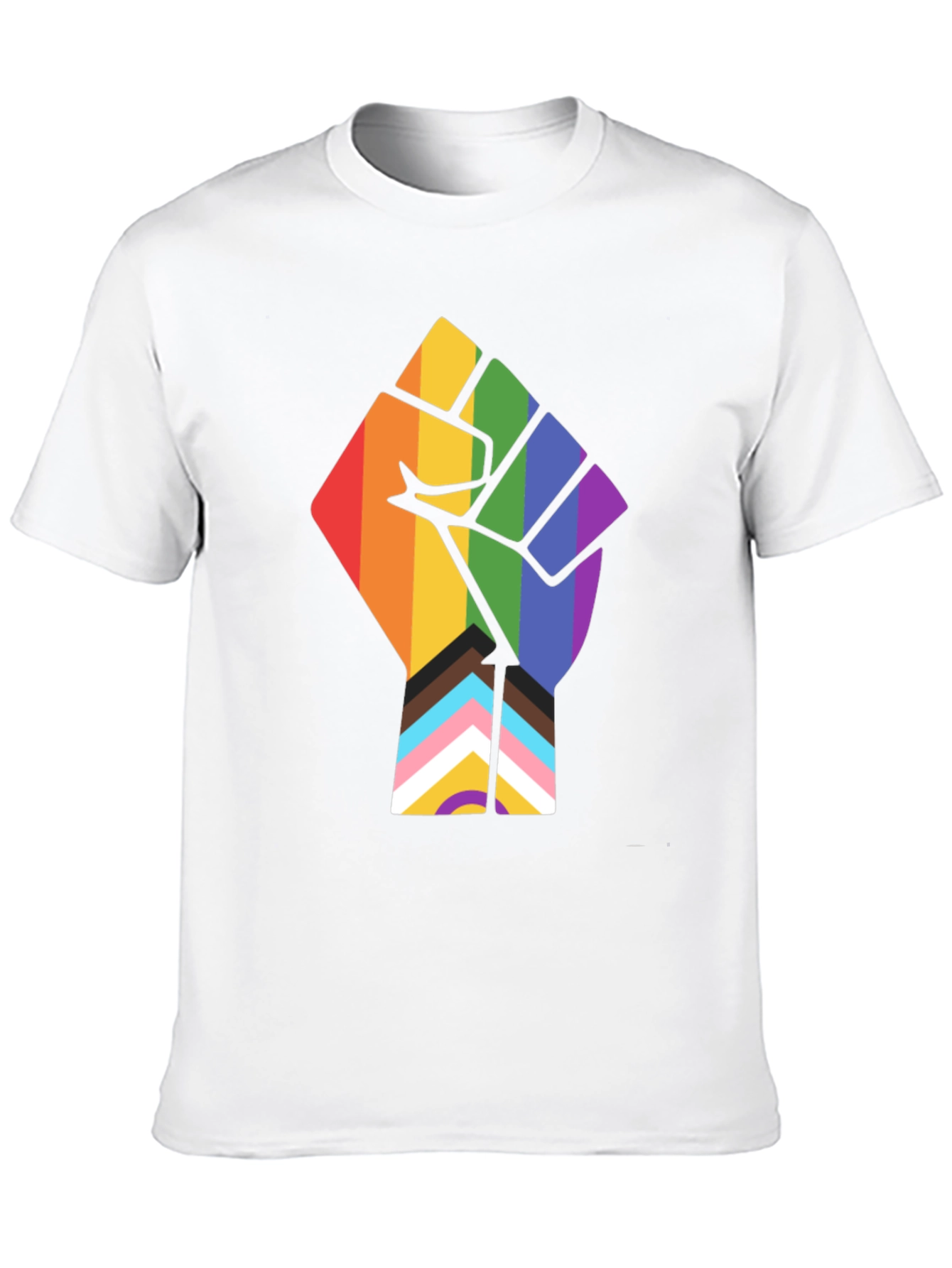 Pride Fist Graphic Tee - Black Cotton T-Shirt