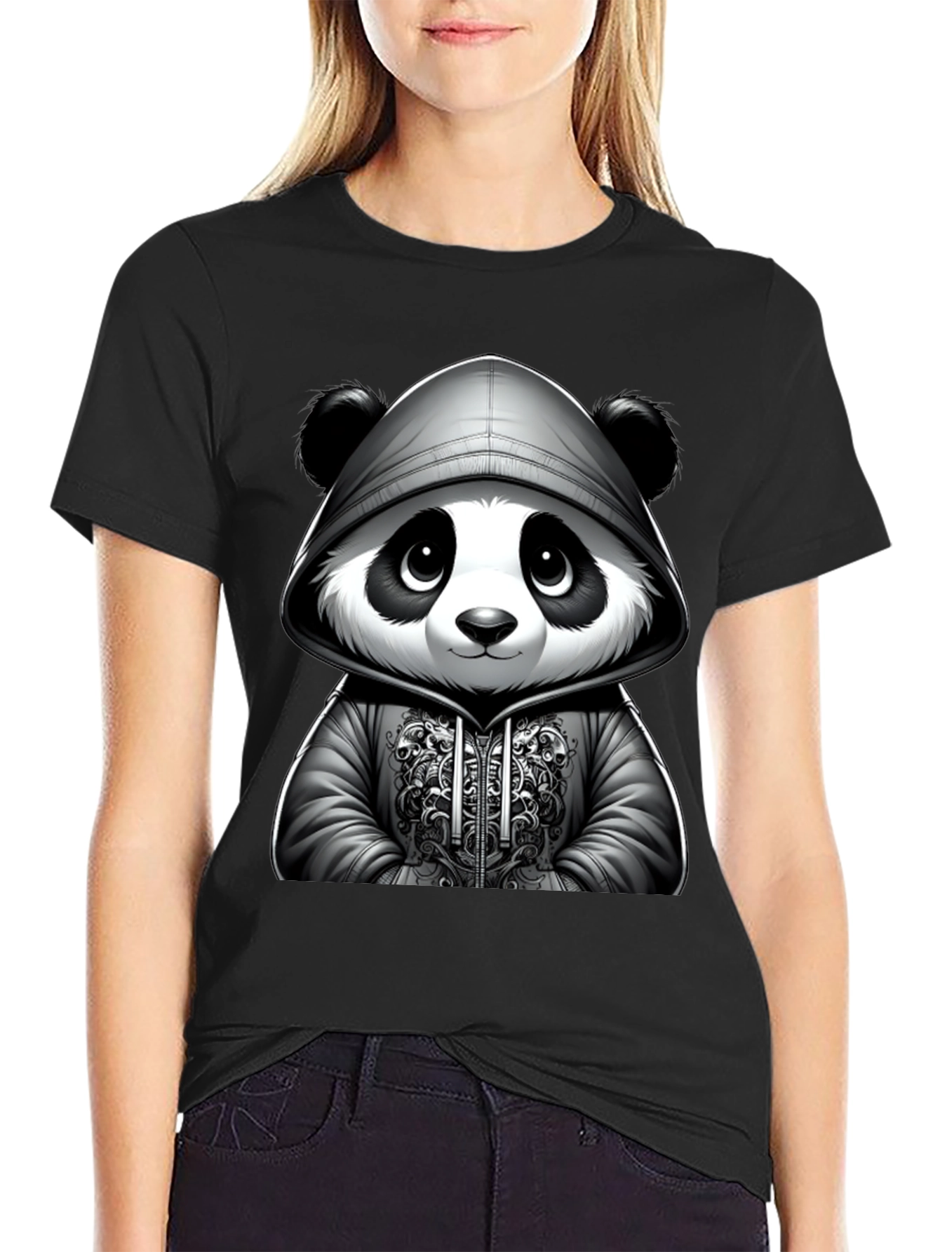 Cool Panda Hoodie T-Shirt