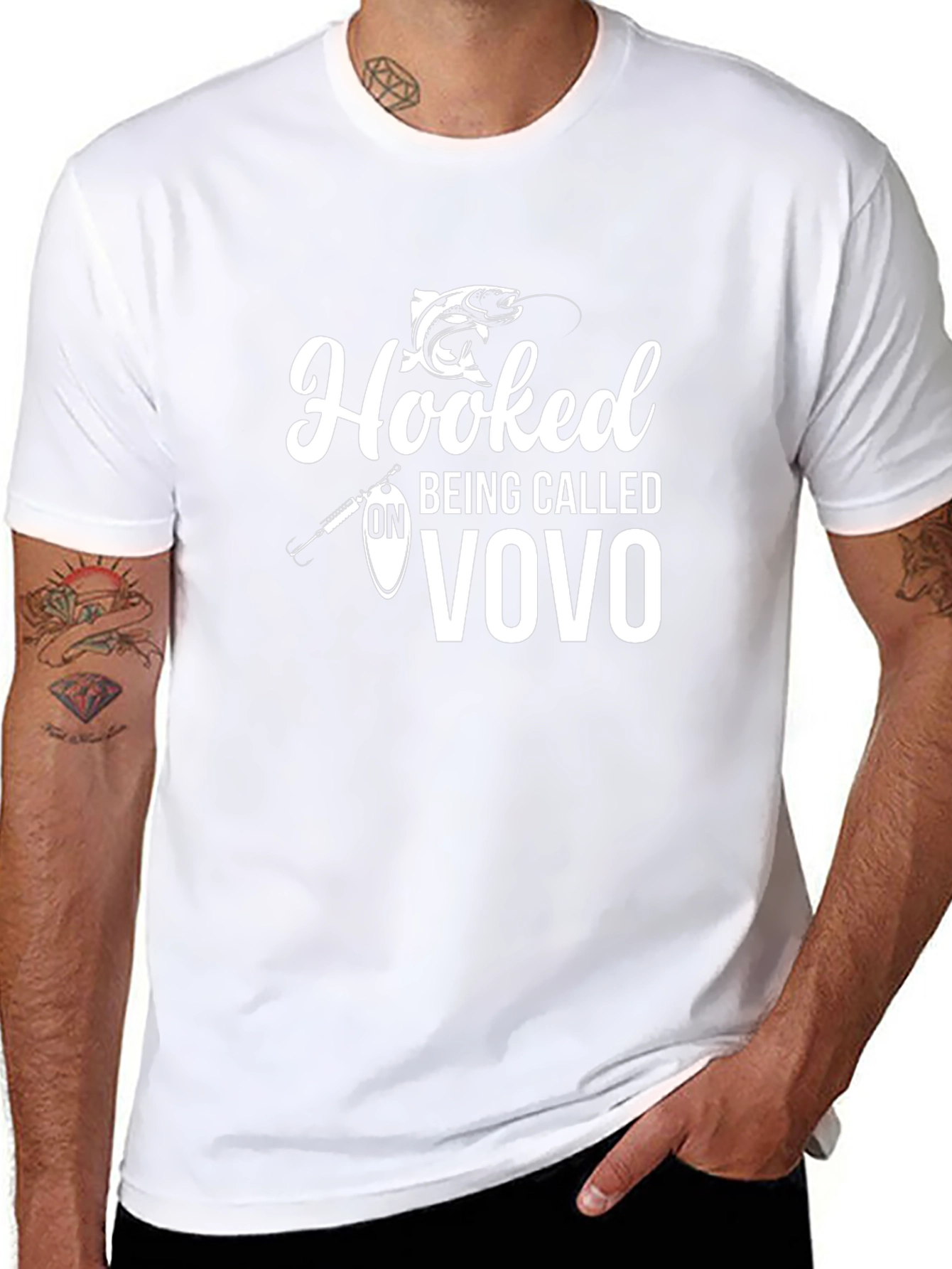Hooked On Being Called Vovo Black T-Shirt