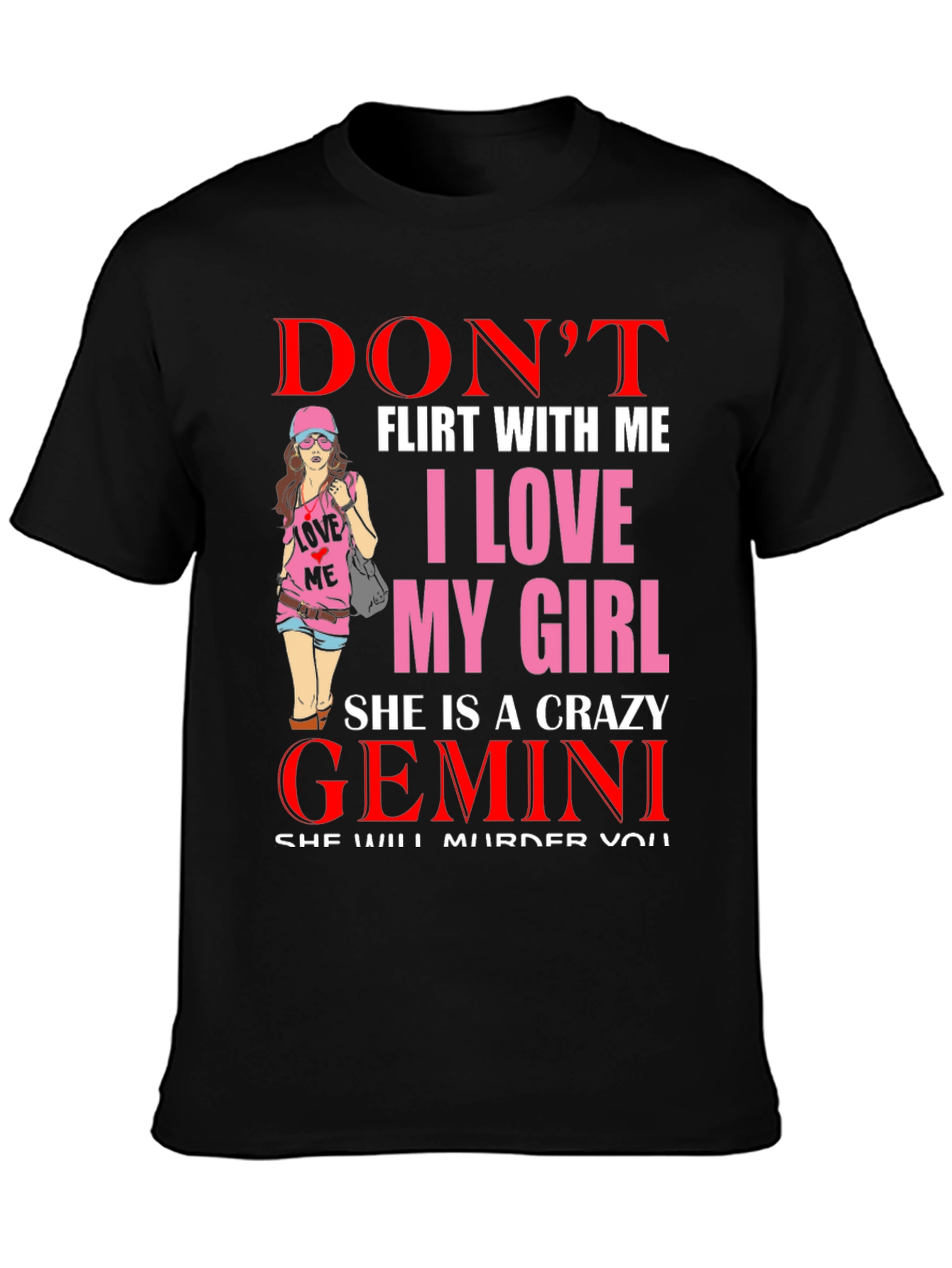 Crazy Gemini Girl Tee - Dont Flirt!