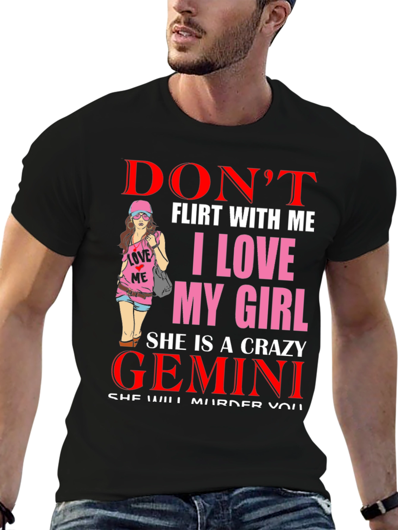 Crazy Gemini Girl Tee - Dont Flirt!