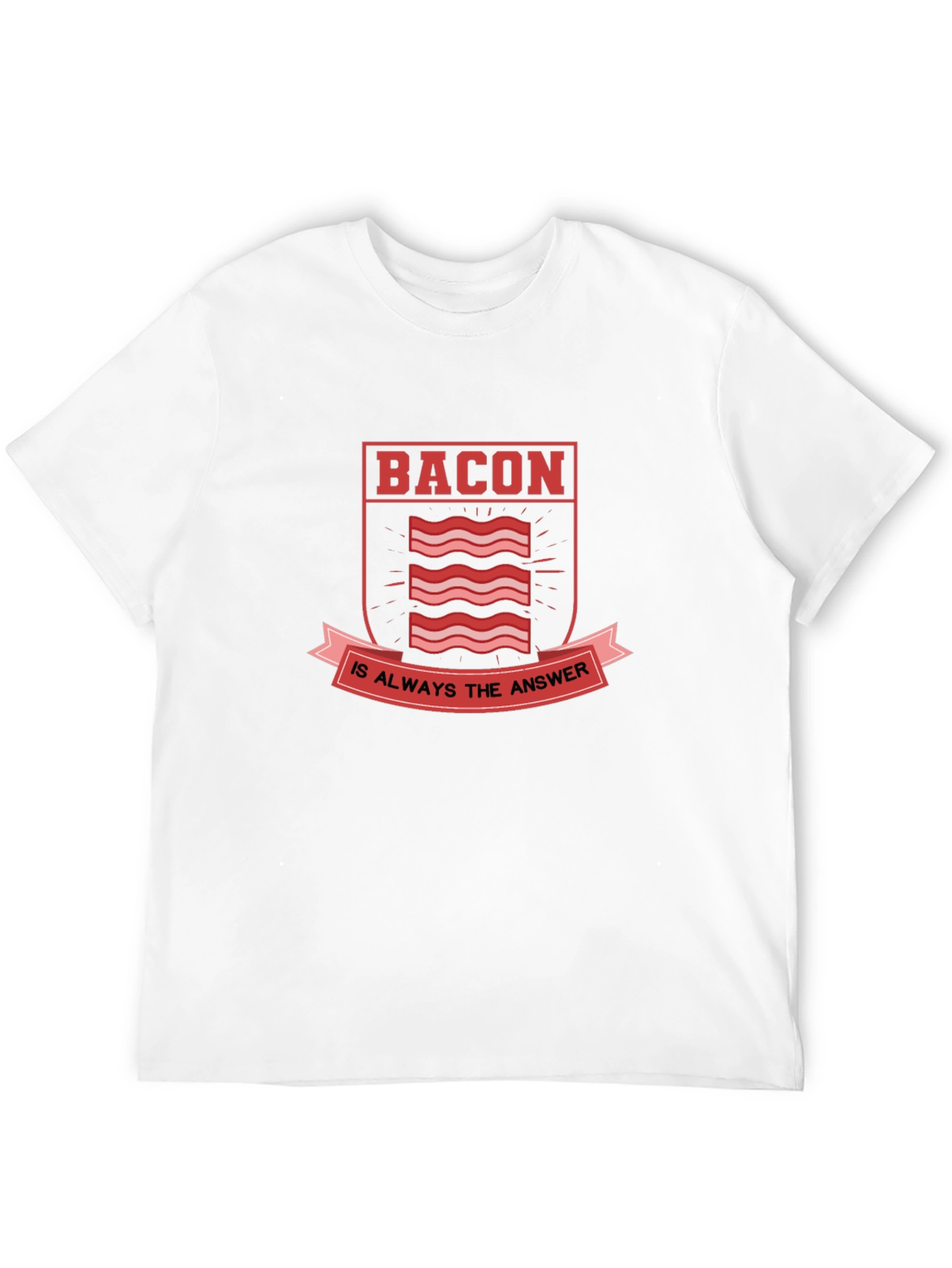 Bacon Is Always The Answer Graphic Tee - Black