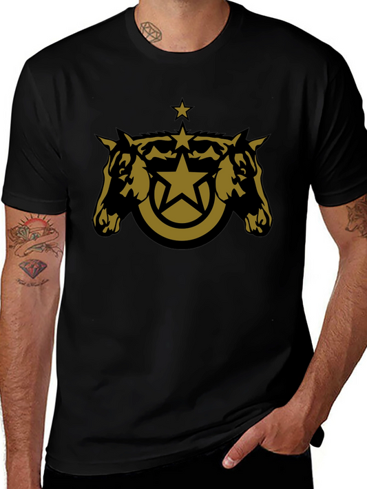 Star Horse Tee - Black Cotton Blend