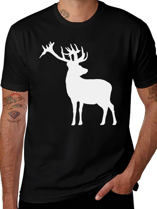 Stag Silhouette T-Shirt - Black