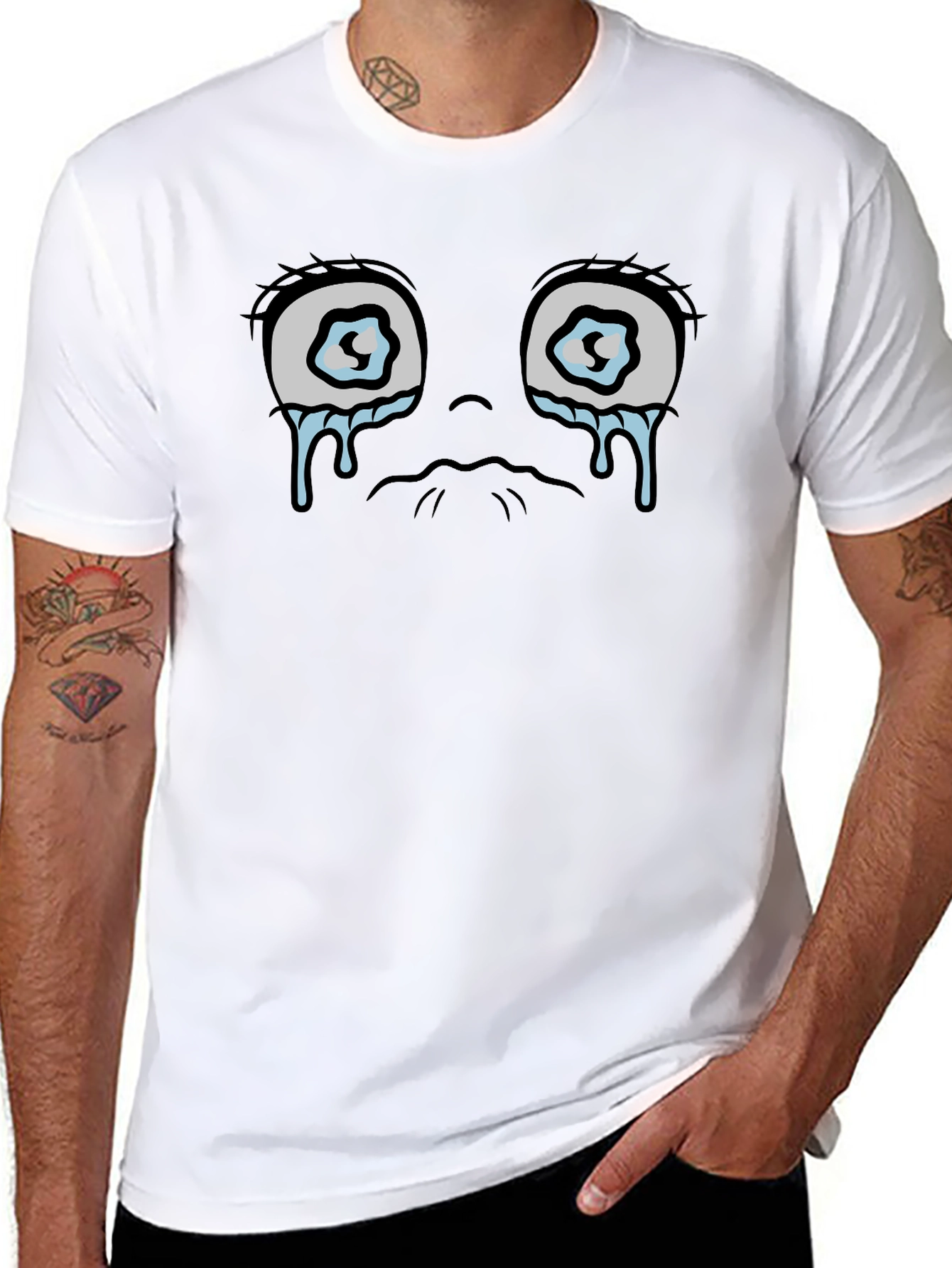 Sad Anime Eyes Graphic T-Shirt - Unisex
