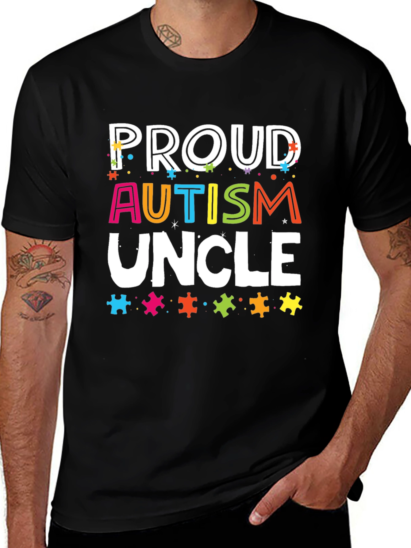 Proud Autism Uncle T-Shirt