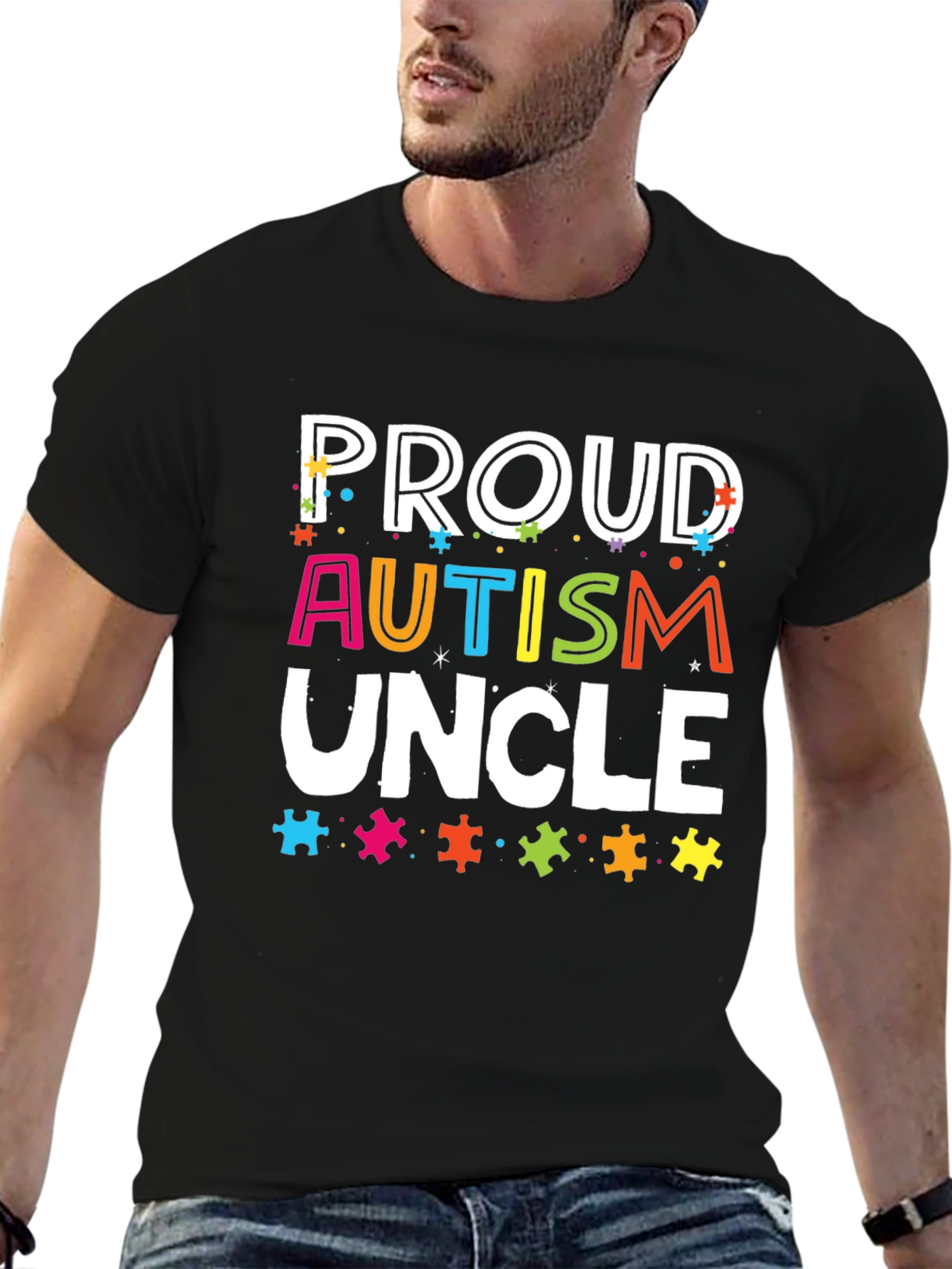 Proud Autism Uncle T-Shirt