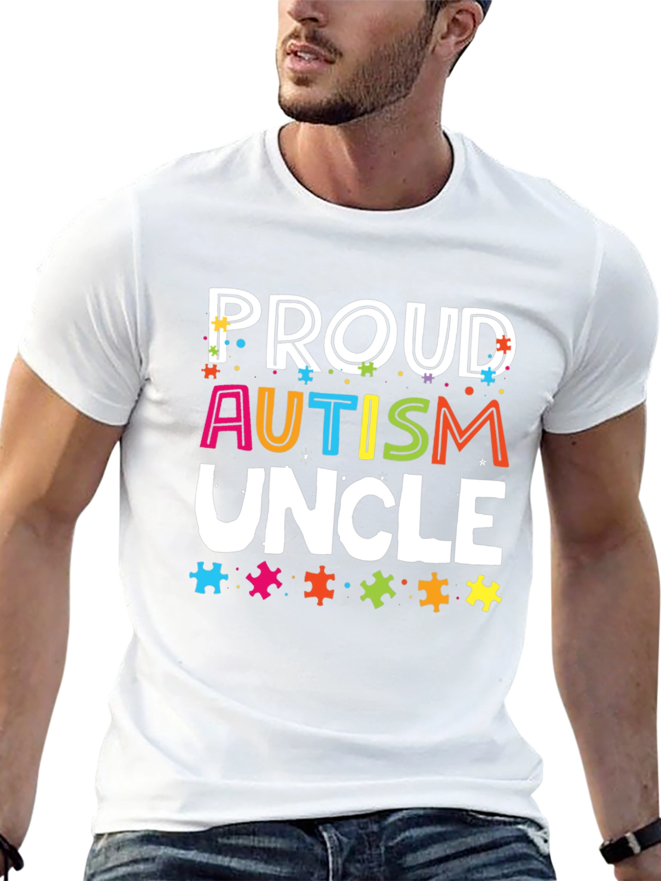 Proud Autism Uncle T-Shirt