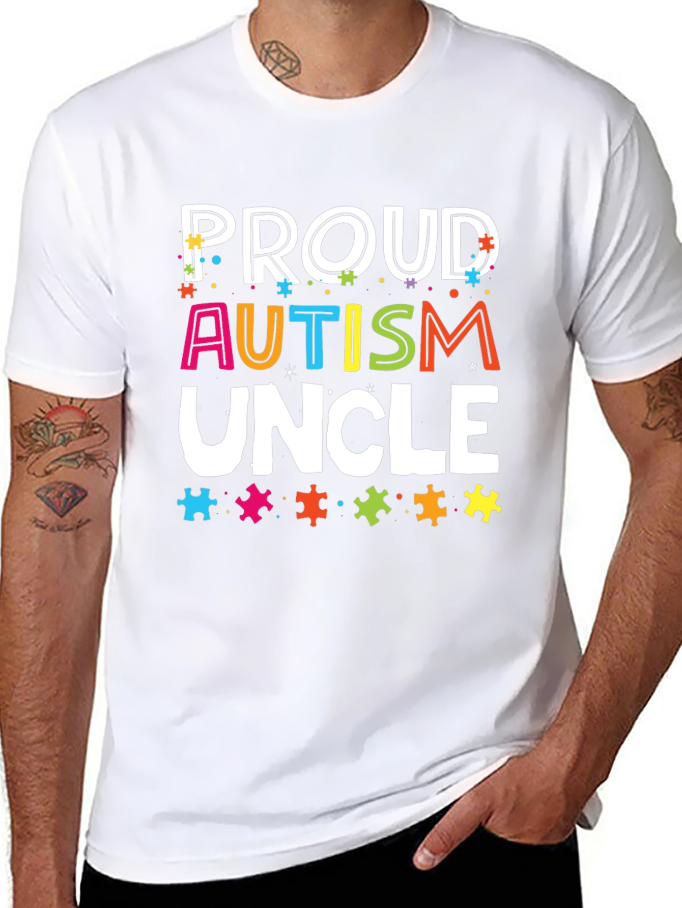 Proud Autism Uncle T-Shirt