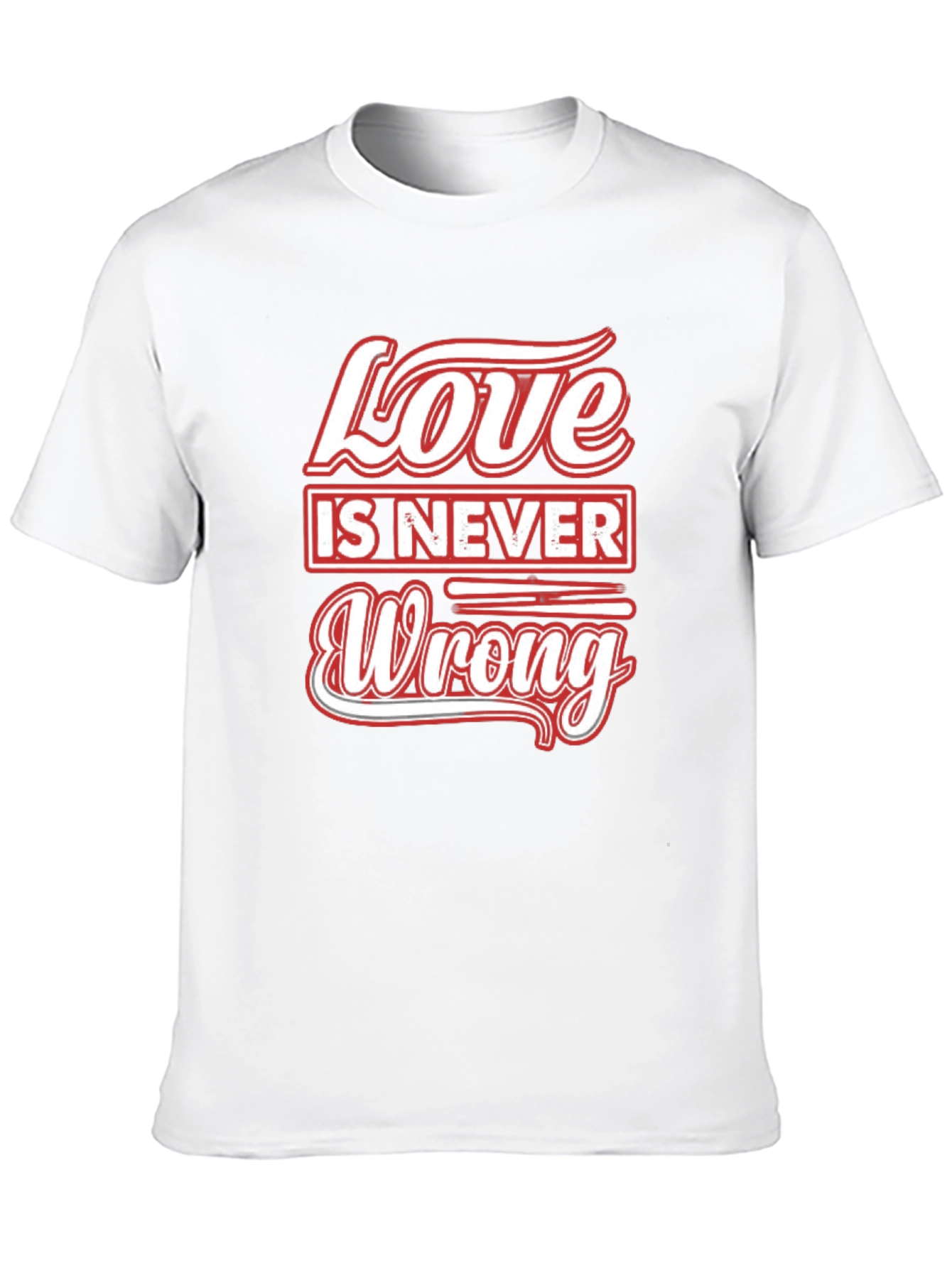 Love is Never Wrong Black Graphic T-Shirt