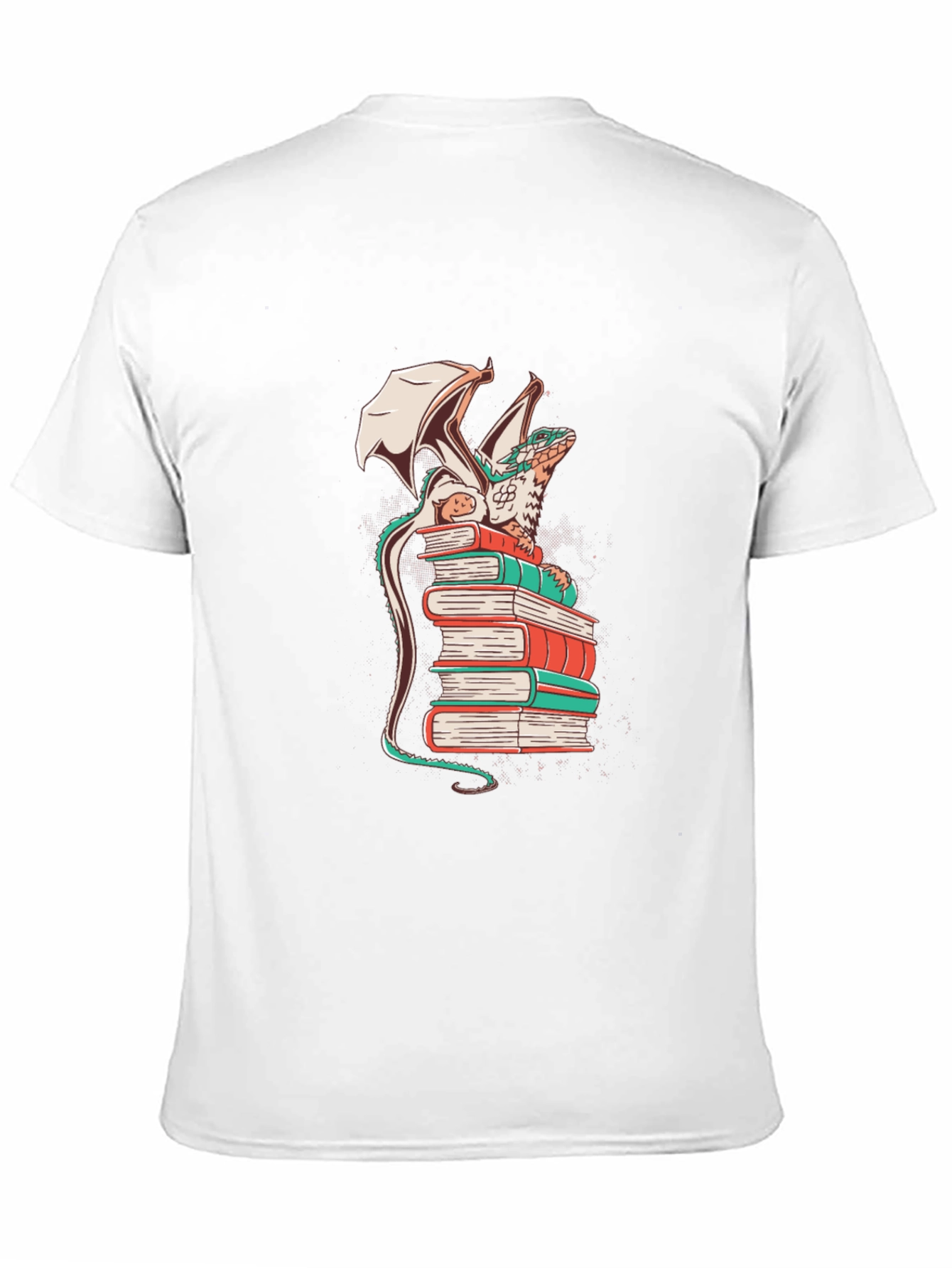 Dragon Reading Books Graphic Tee - Black