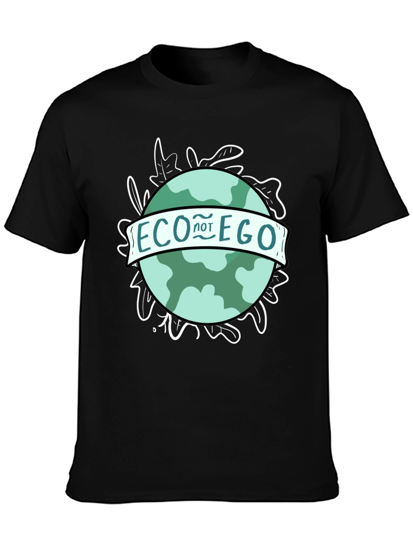 Eco Not Ego Graphic Tee - Black