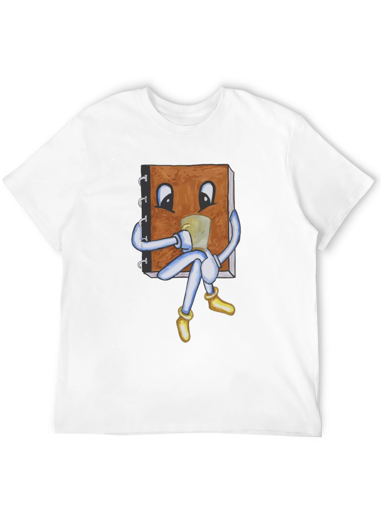 Novelty Bookworm Graphic T-Shirt - Black