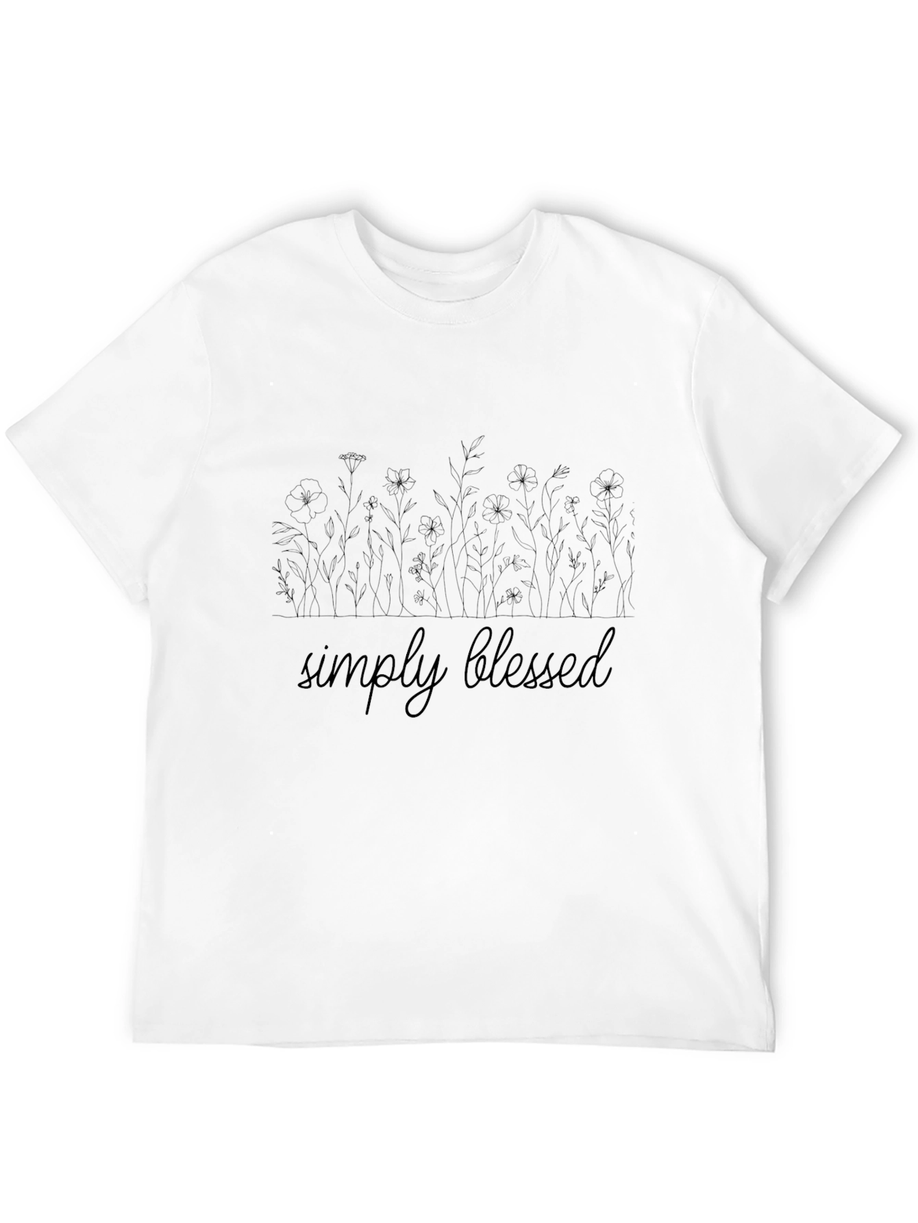 Simply Blessed Black Graphic T-Shirt