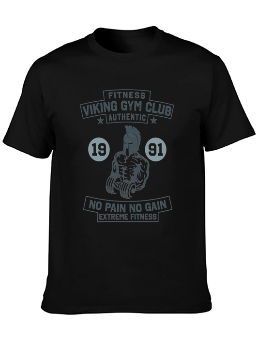 Viking Gym Club Fitness T-Shirt - No Pain No Gain