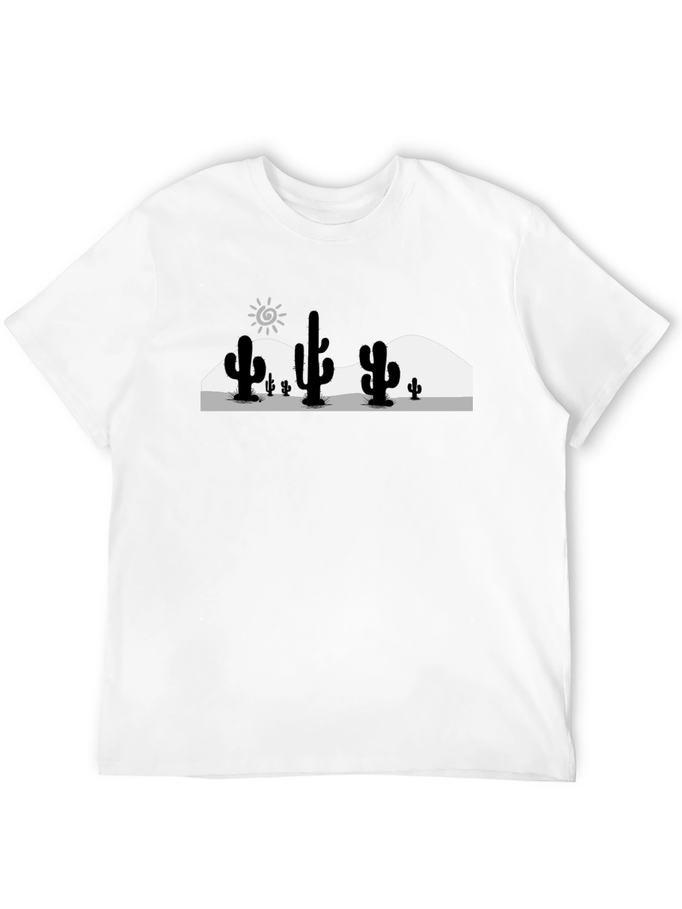 Desert Cactus Graphic T-Shirt - Black