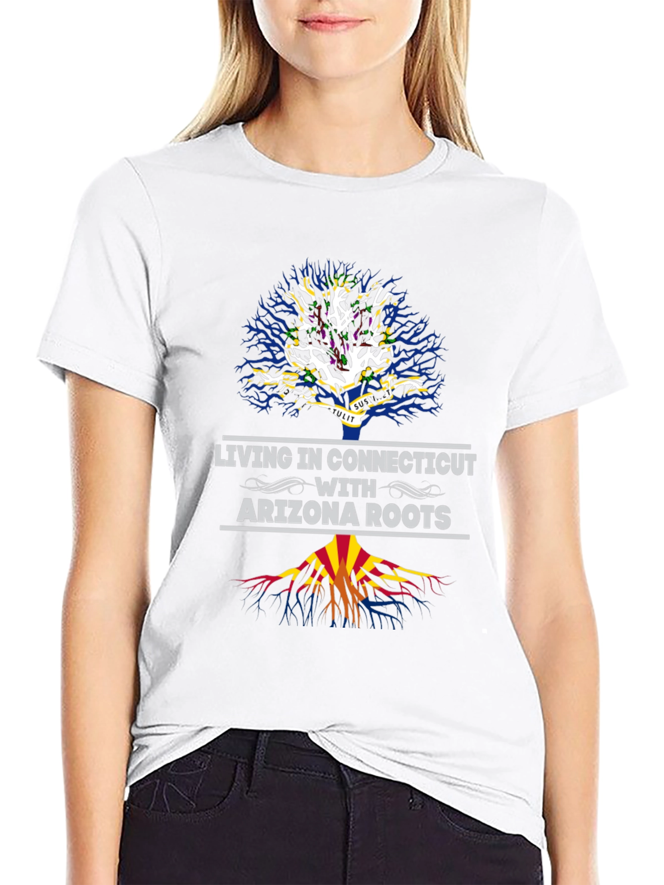 Living in Connecticut with Arizona Roots T-Shirt