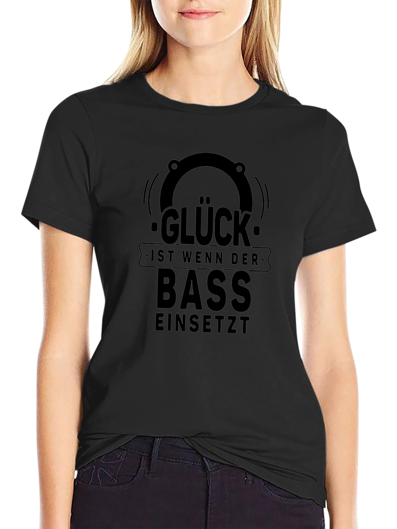 Glück Bass T-Shirt - Black Graphic Tee
