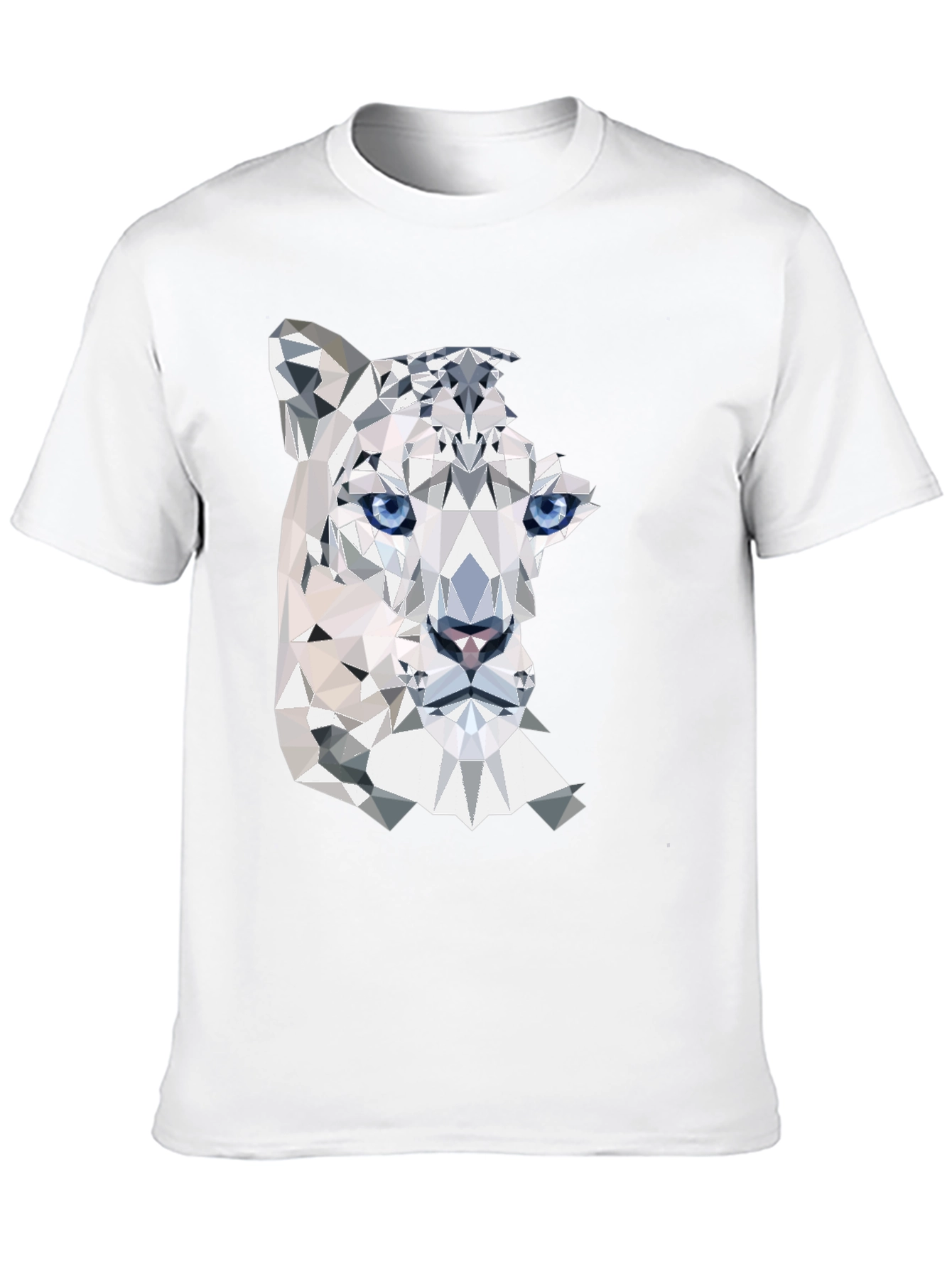 Geometric Snow Leopard Graphic Tee