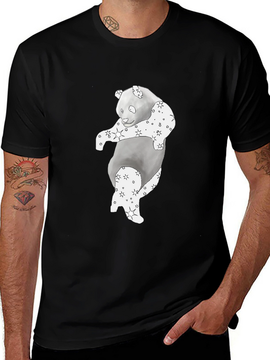 Panda Star Print T-Shirt