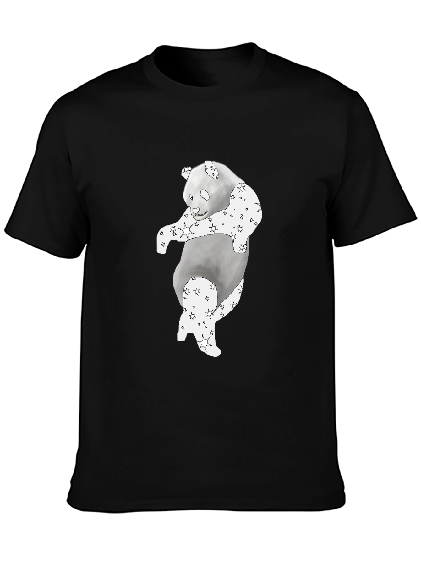 Panda Star Print T-Shirt