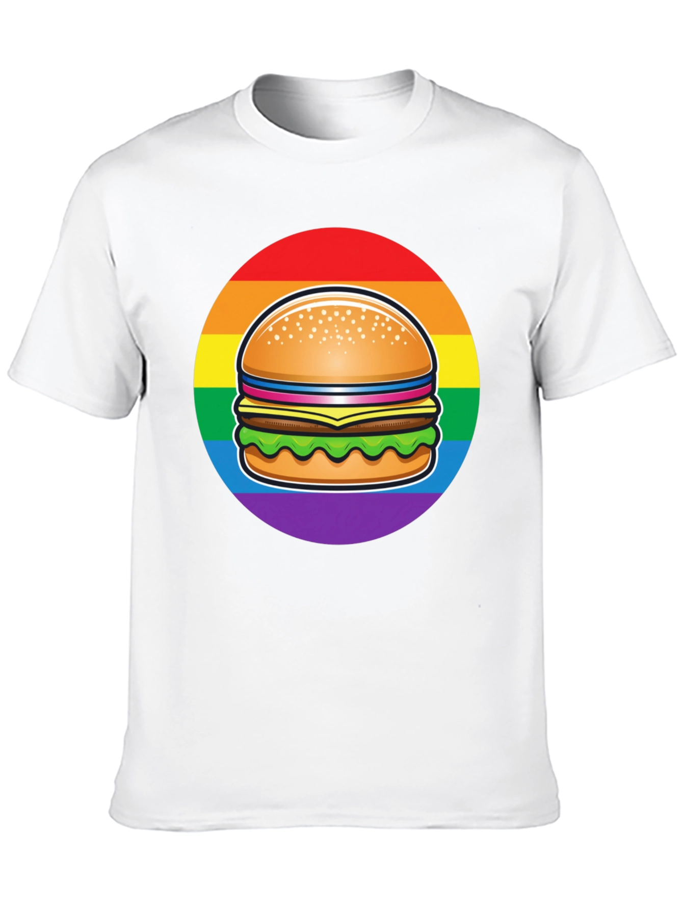 LGBTQ Burger Graphic Tee - Pride Celebration Shirt