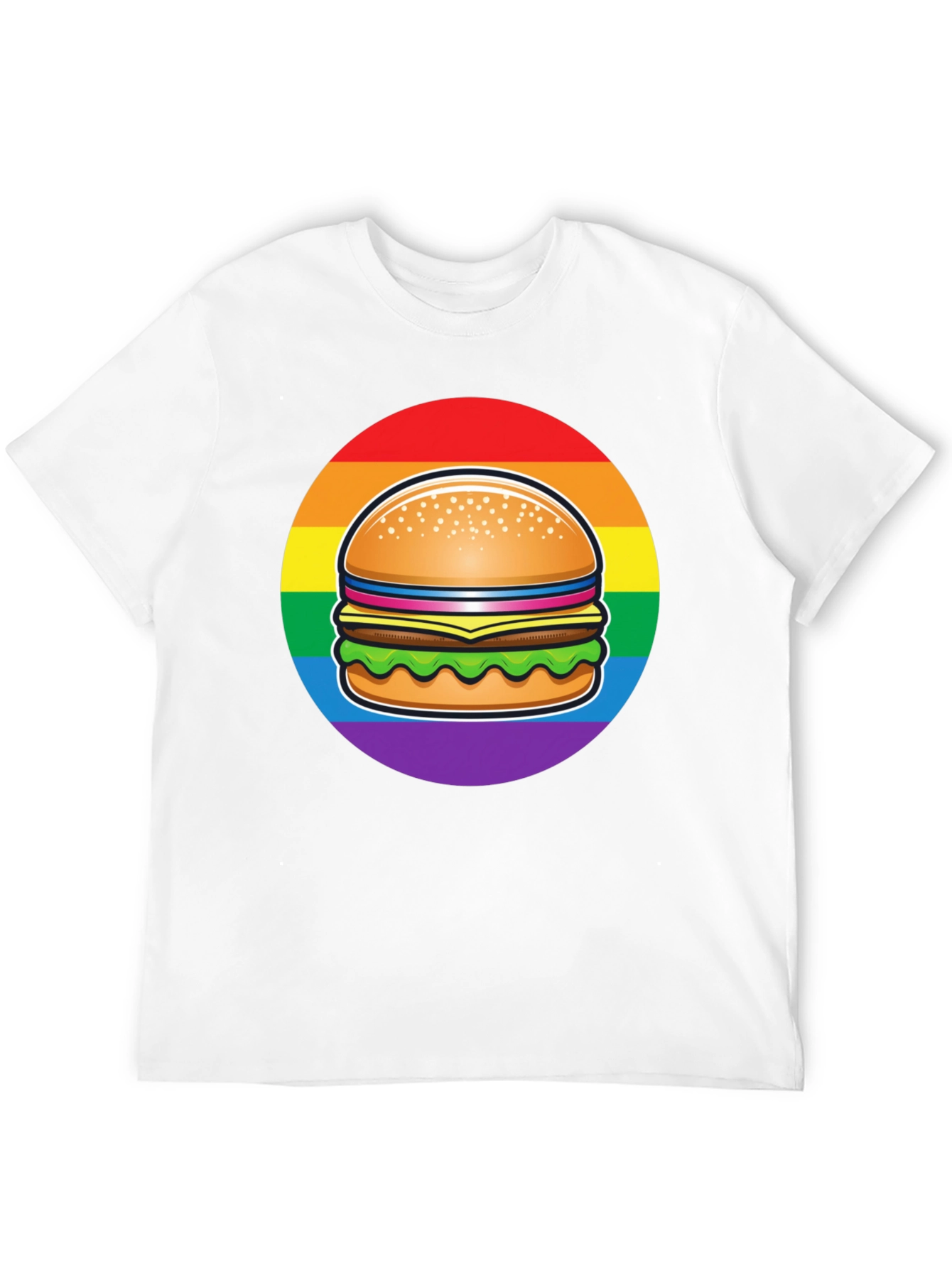 LGBTQ Burger Graphic Tee - Pride Celebration Shirt