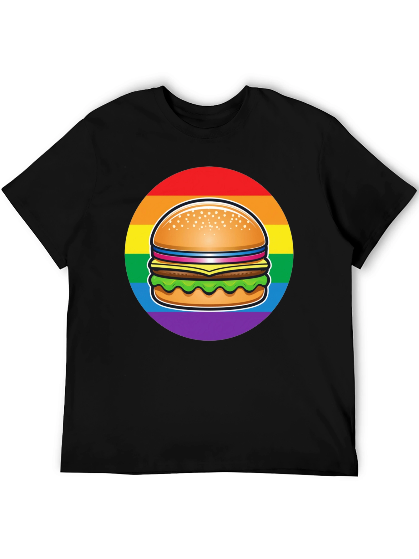 LGBTQ Burger Graphic Tee - Pride Celebration Shirt