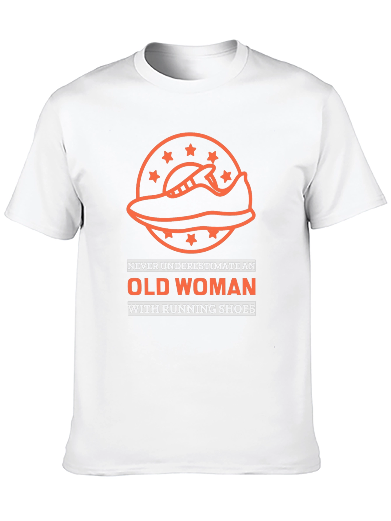 Funny Old Woman Running Shoes T-Shirt