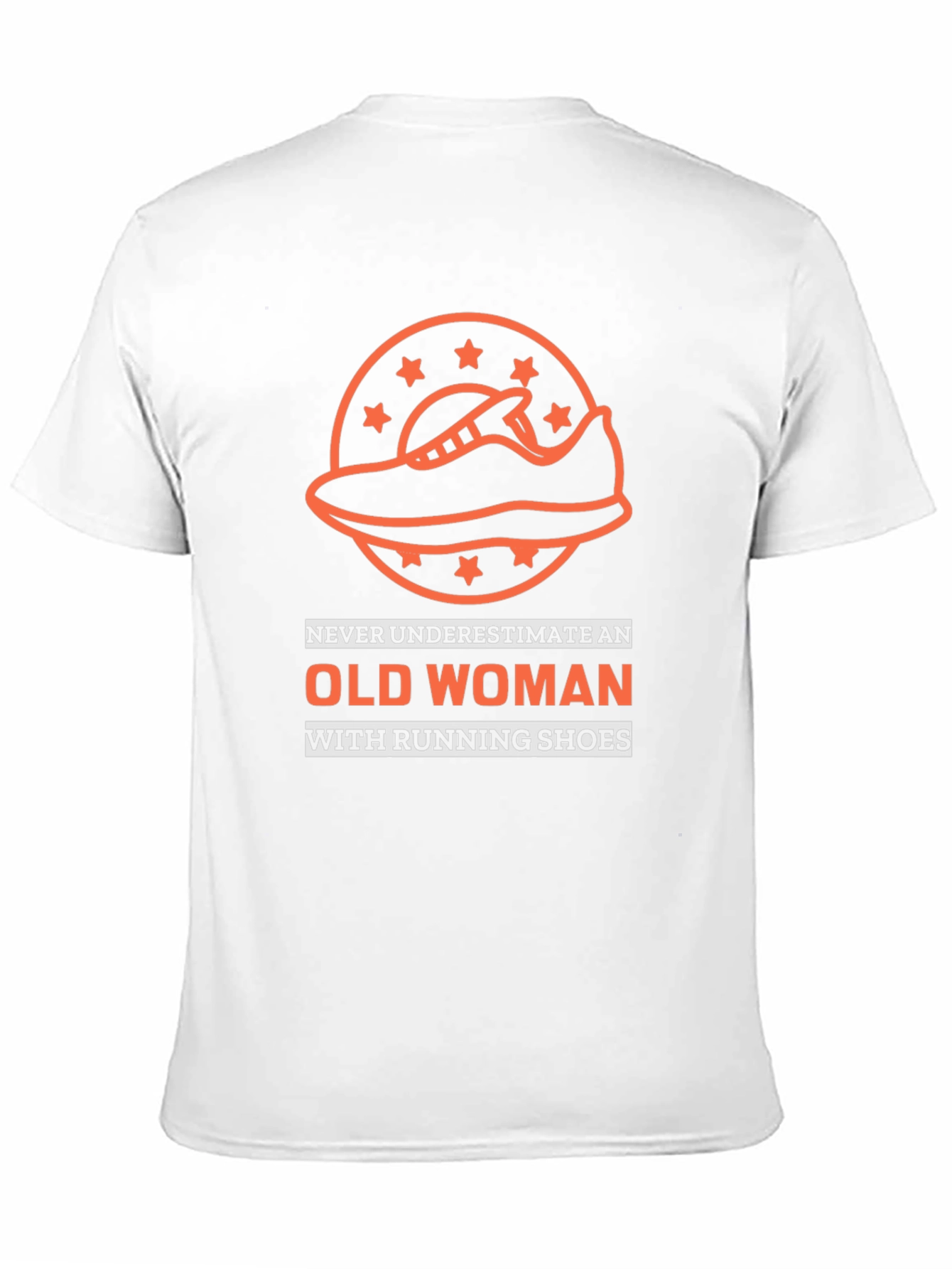 Funny Old Woman Running Shoes T-Shirt