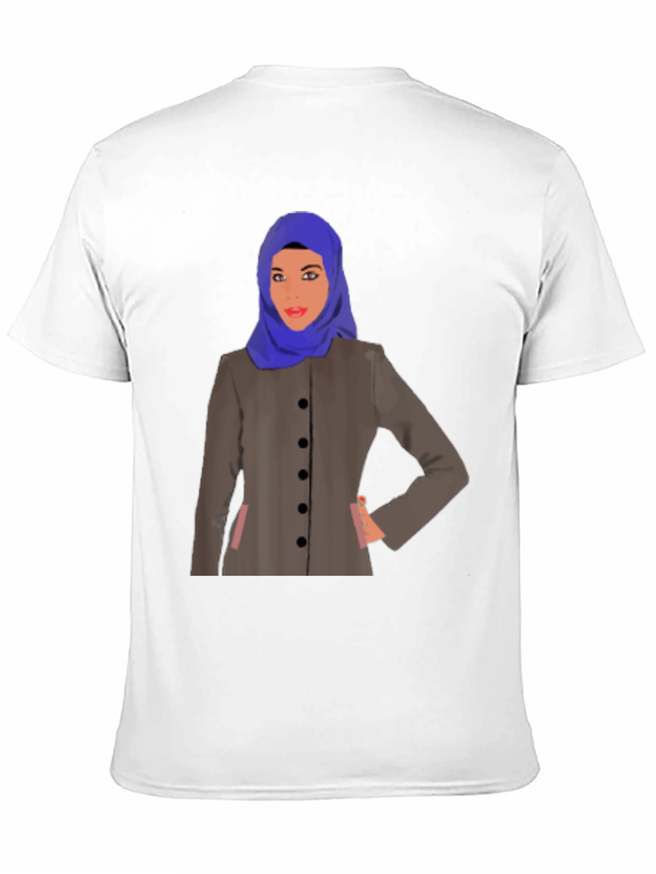 Stylish Woman in Hijab Graphic Tee