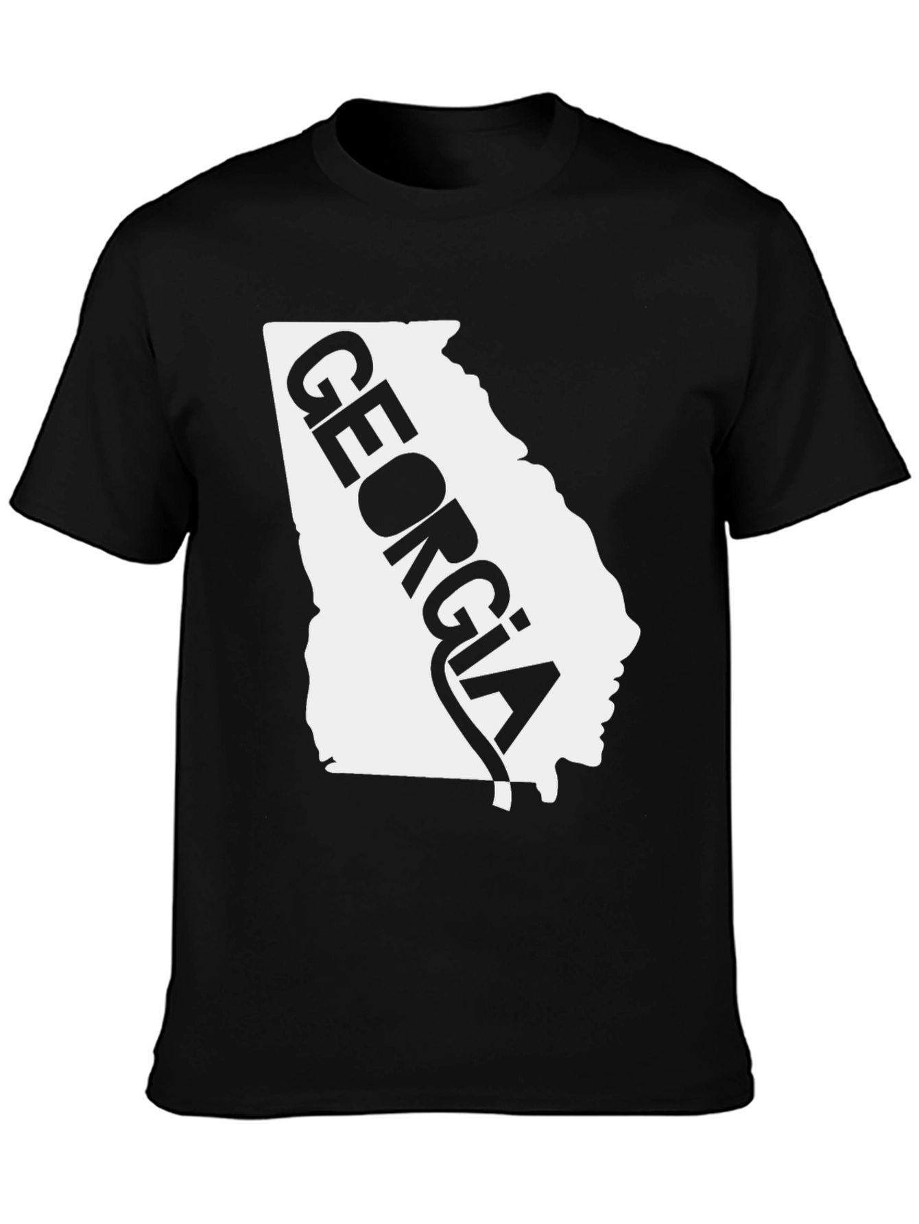 Georgia State Pride Tee - Black Cotton T-Shirt