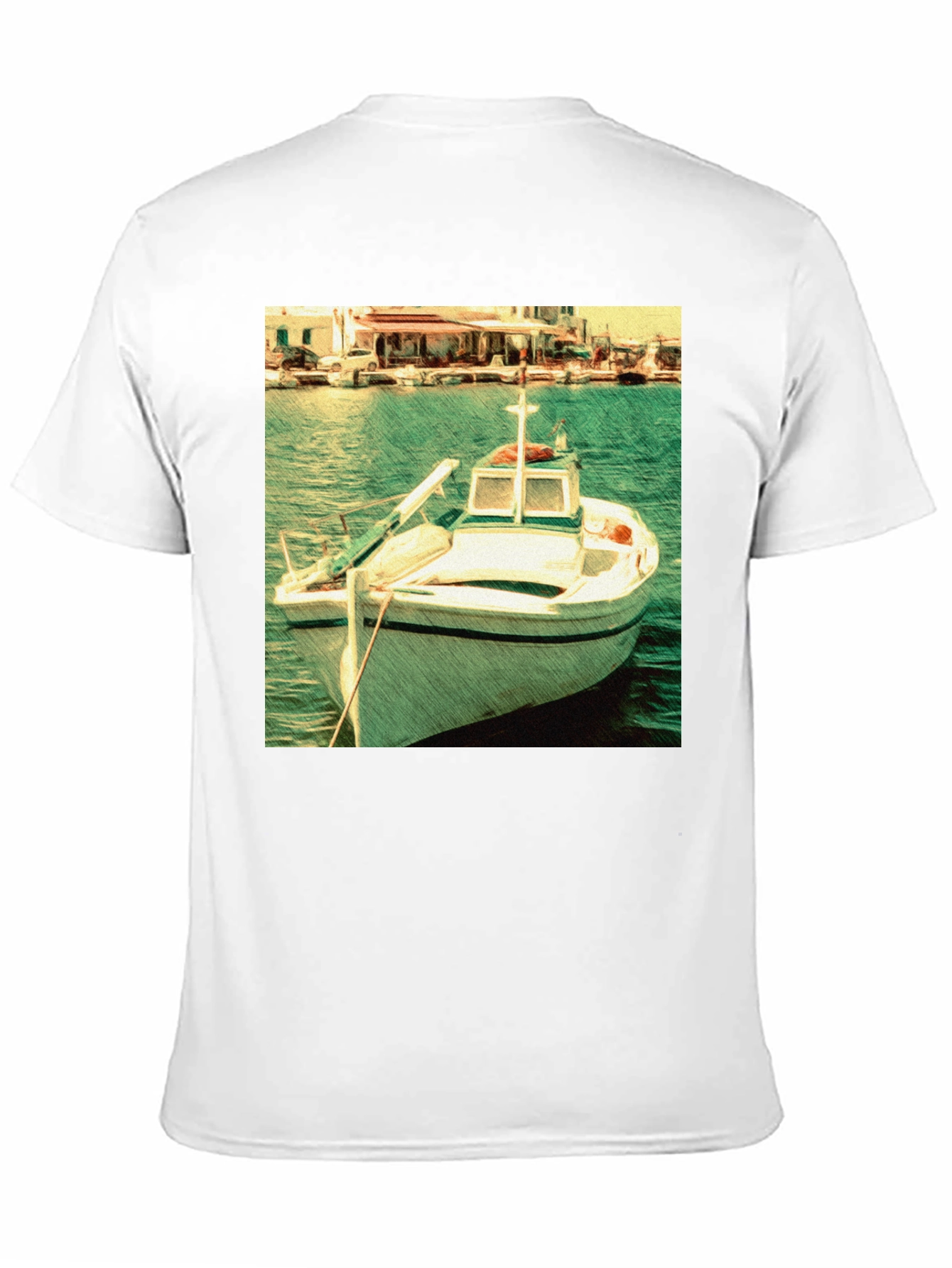 Boat Graphic Black T-Shirt