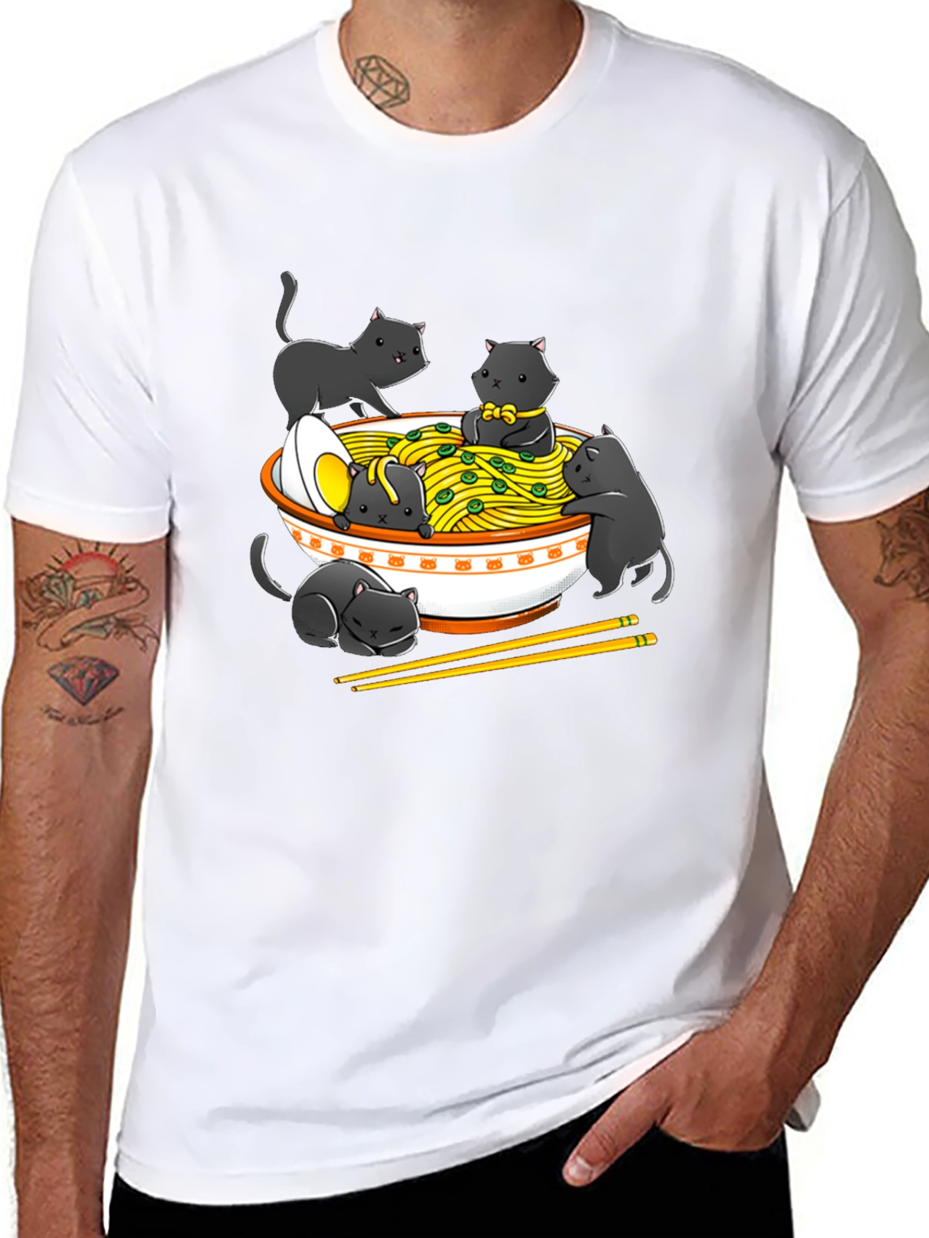 Ramen Cat T-Shirt - Unique Graphic Tee