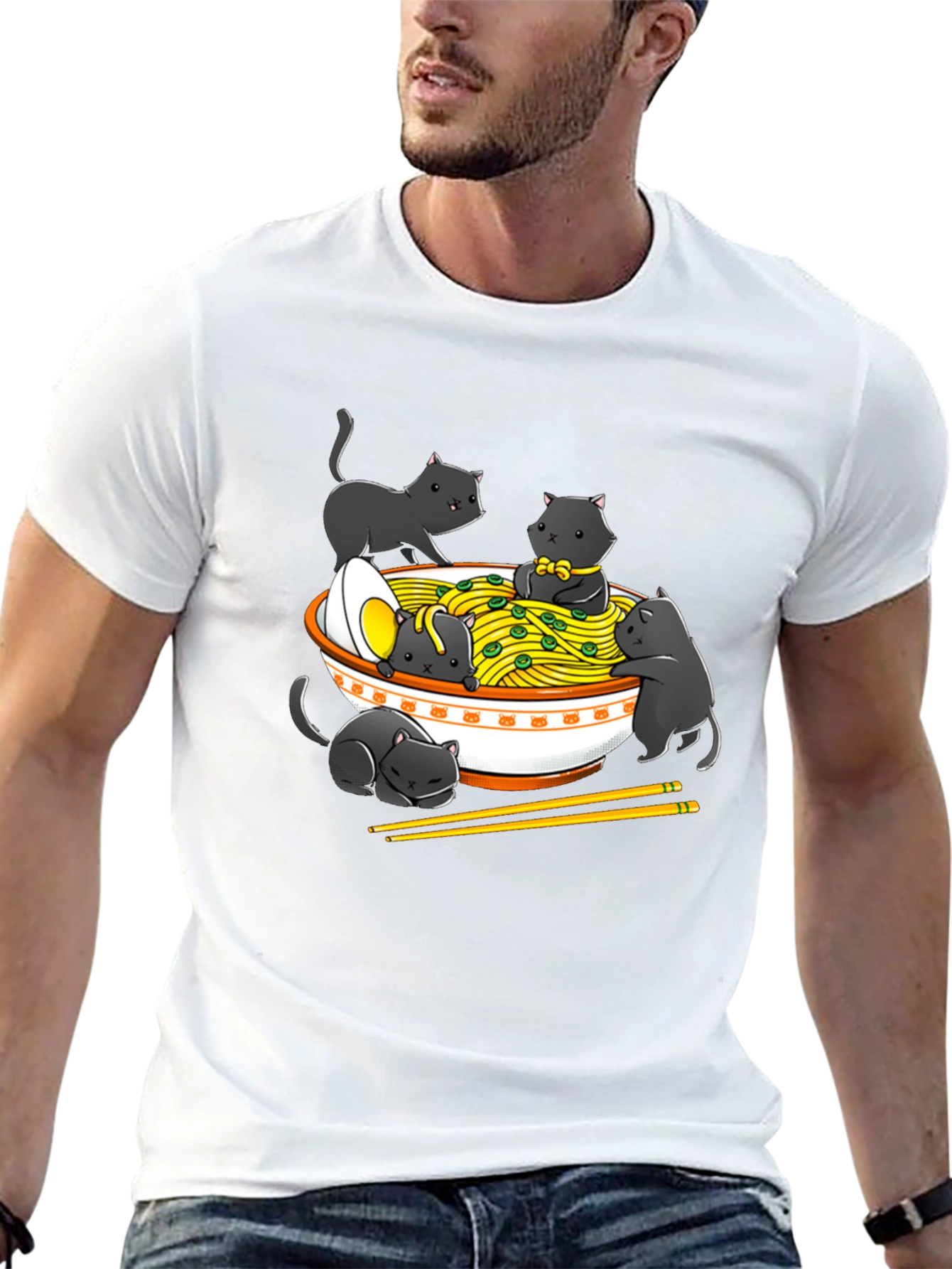 Ramen Cat T-Shirt - Unique Graphic Tee