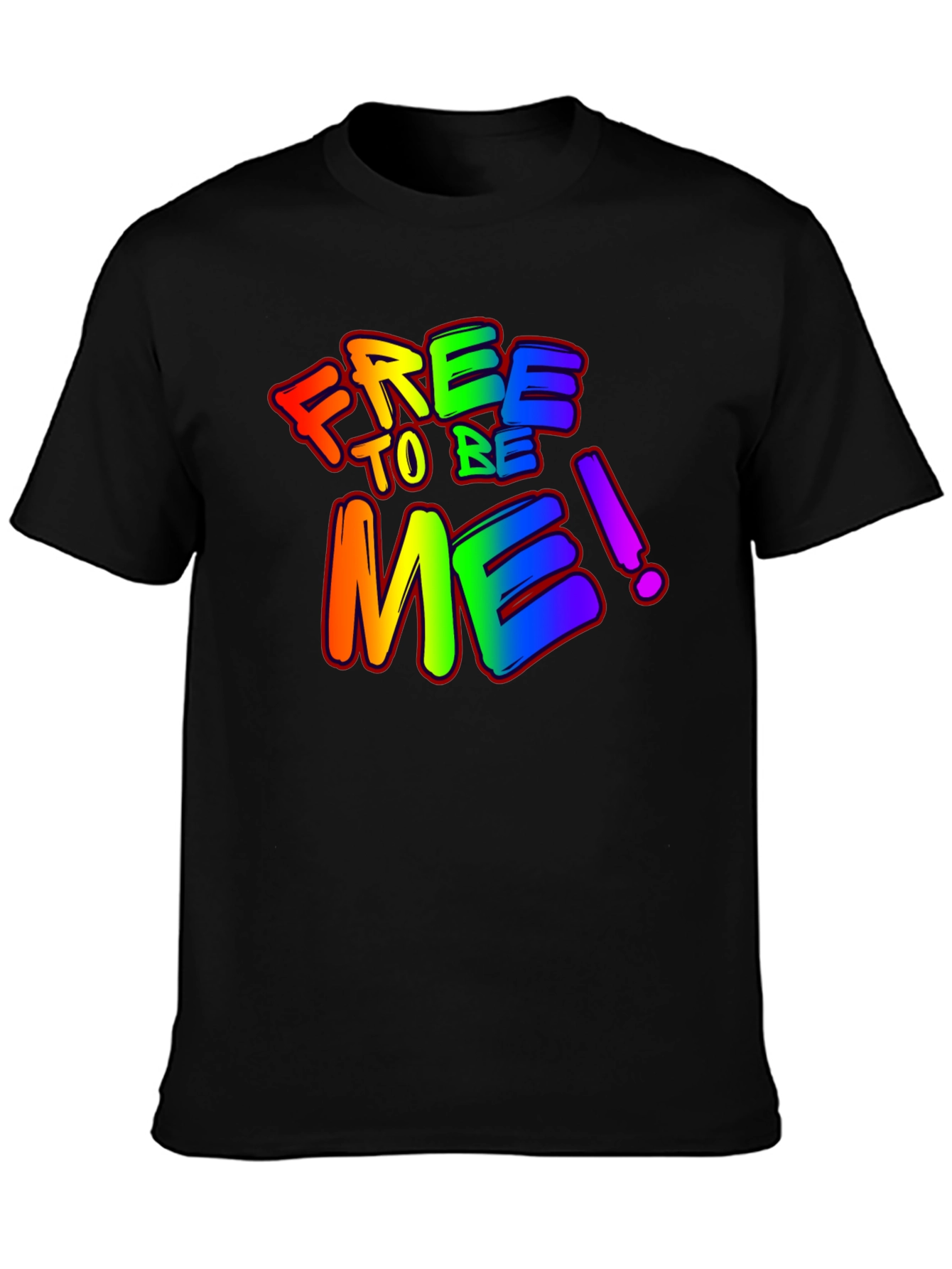 Free to Be Me! Rainbow Graphic T-Shirt