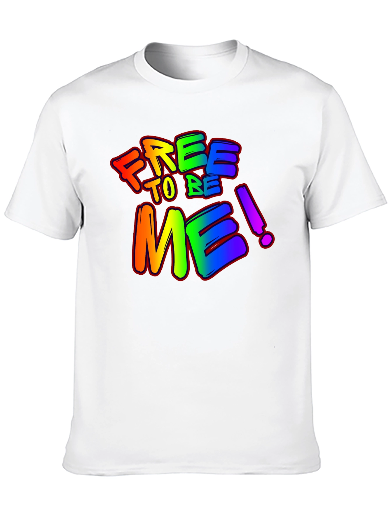 Free to Be Me! Rainbow Graphic T-Shirt