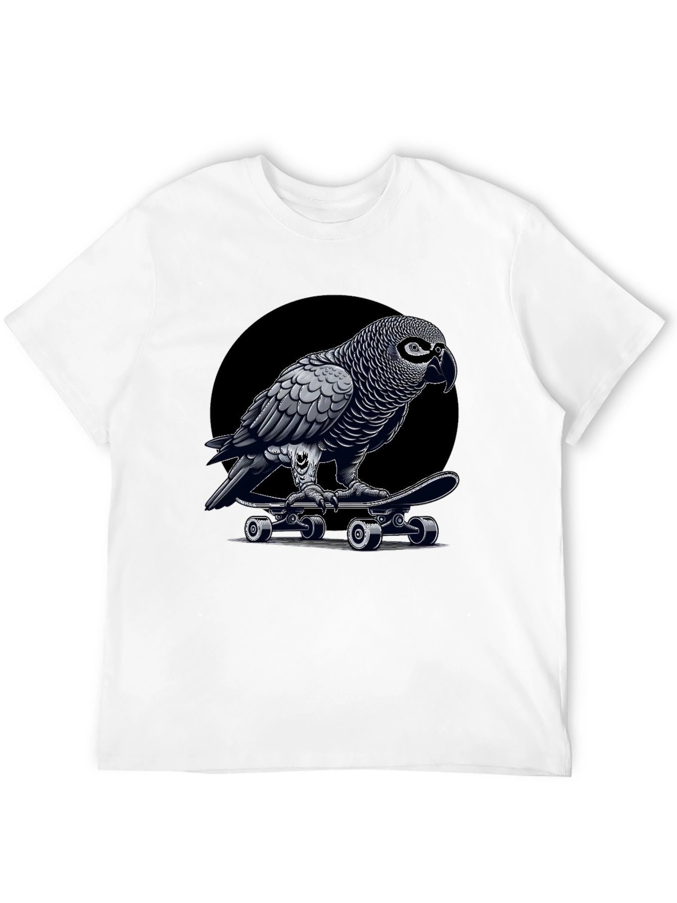 Skateboarding Parrot Graphic Tee