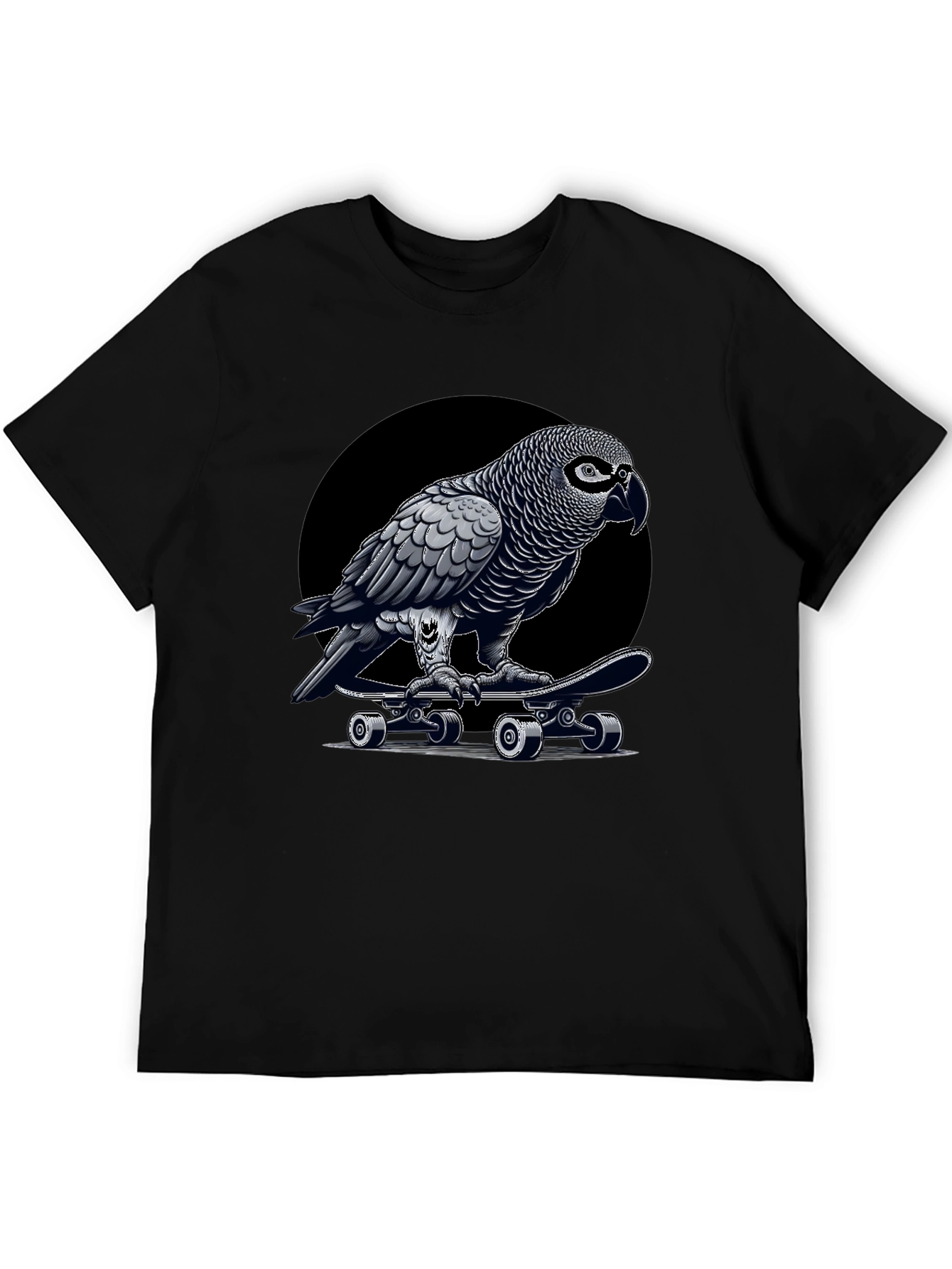 Skateboarding Parrot Graphic Tee