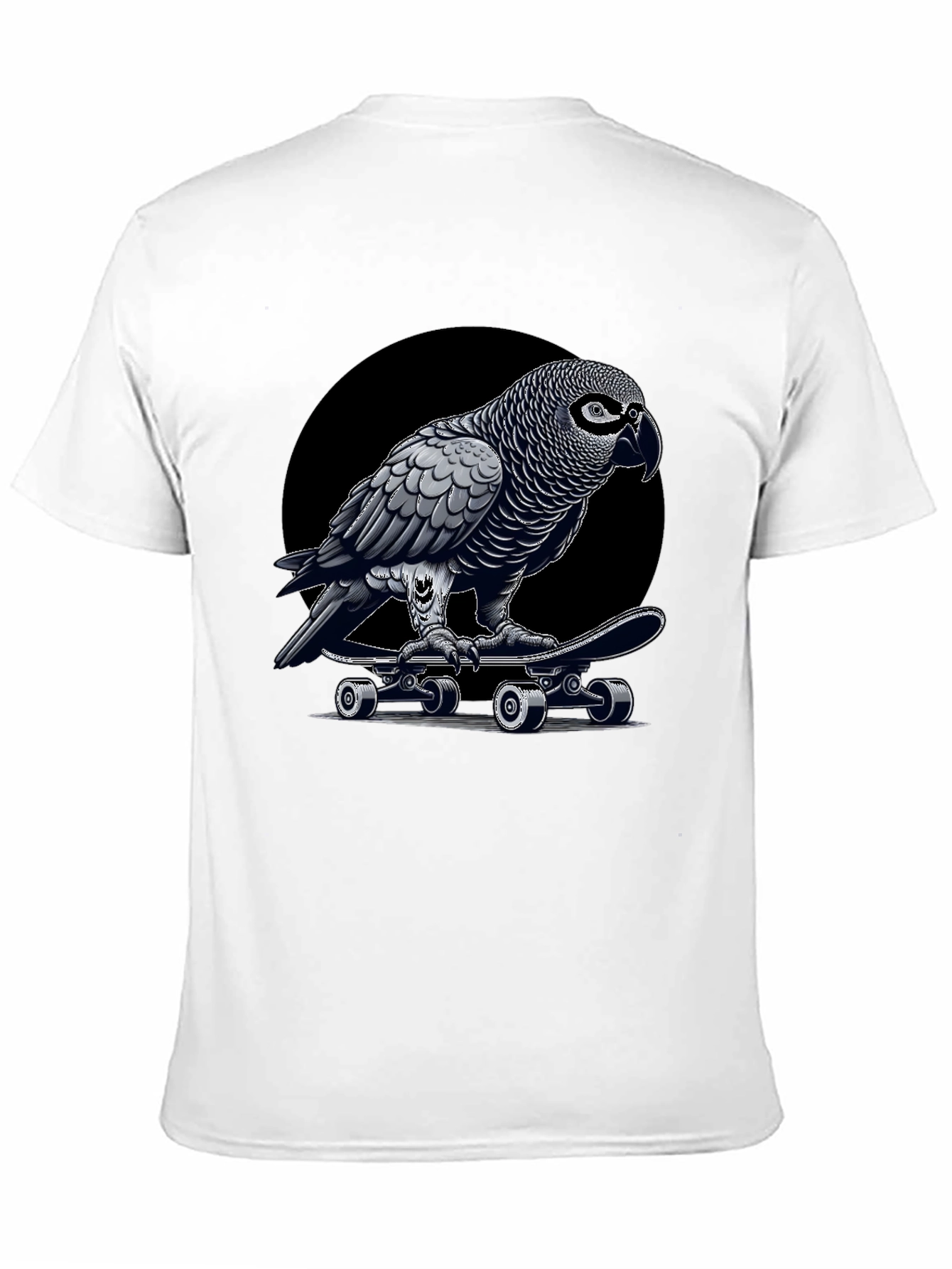 Skateboarding Parrot Graphic Tee