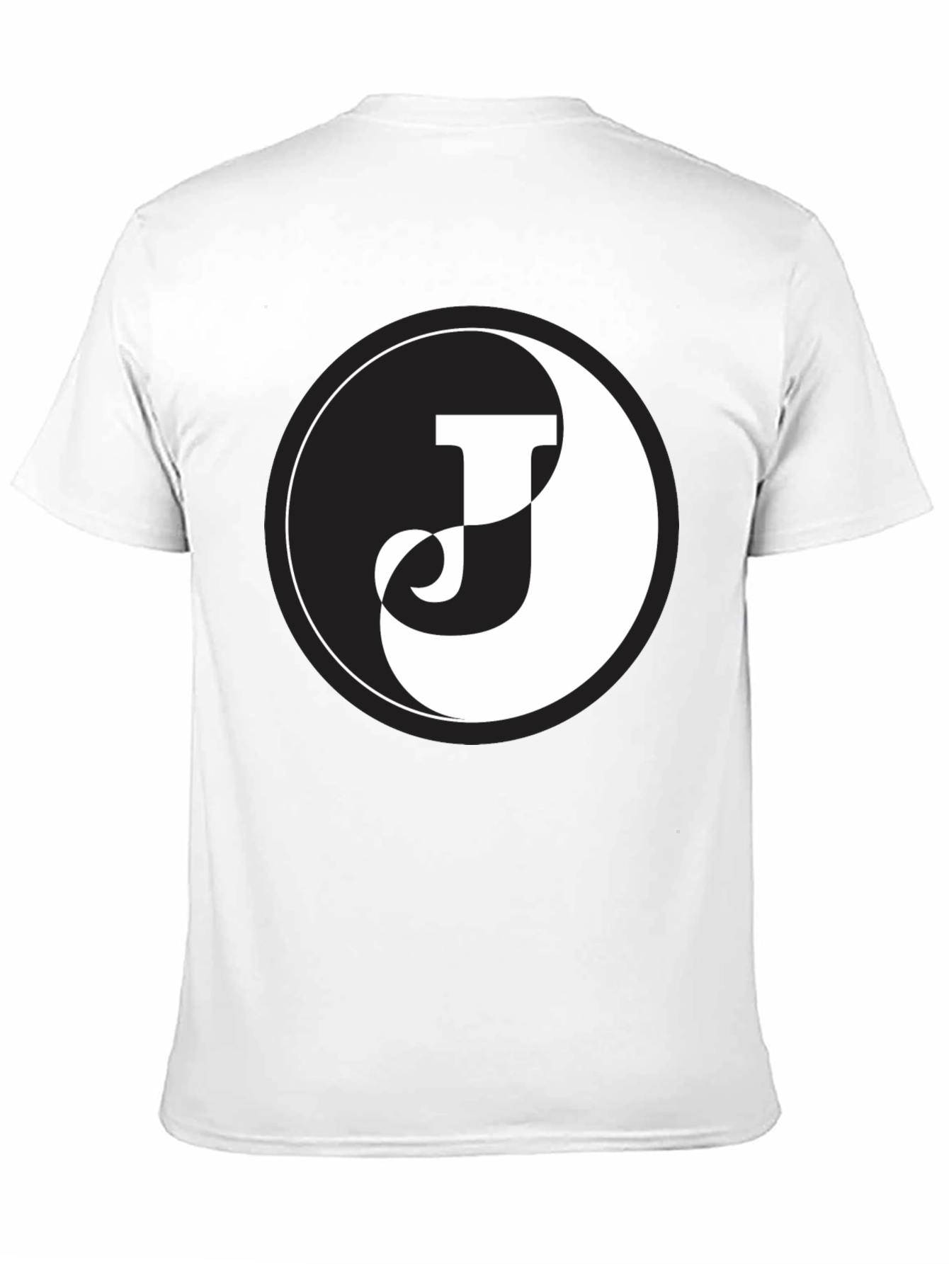 Yin Yang J Letter Black T-Shirt