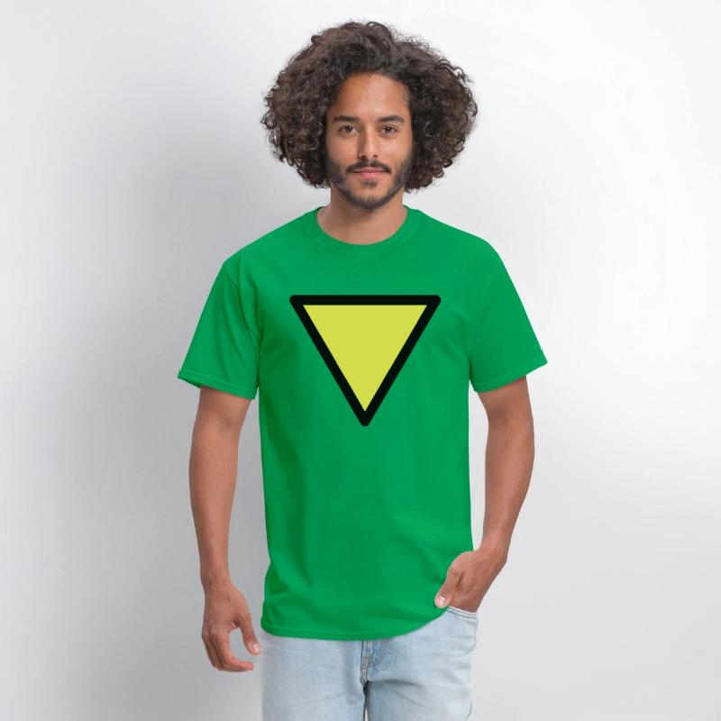Yield warning sign rounded