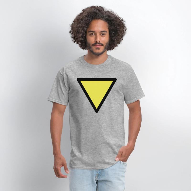 Yield warning sign rounded