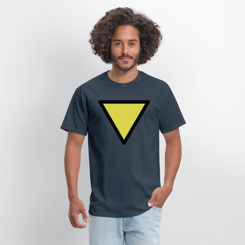 Yield warning sign rounded