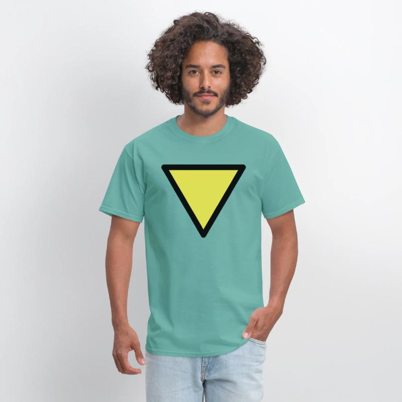 Yield warning sign rounded